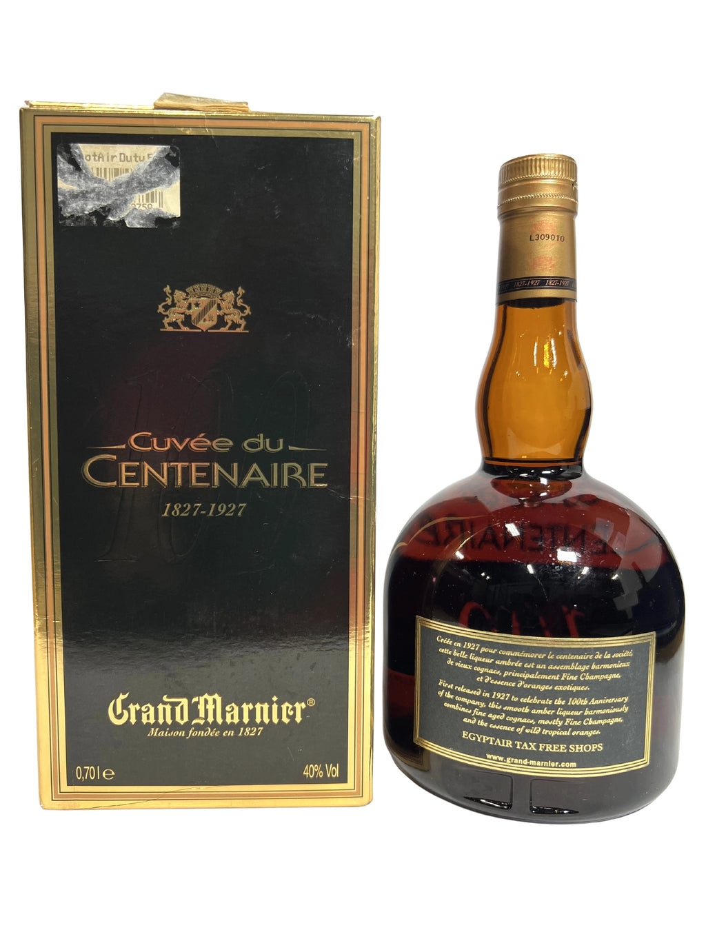 Grand Marnier Cuvée Du Centenaire (100th Anniversary) -bottle back