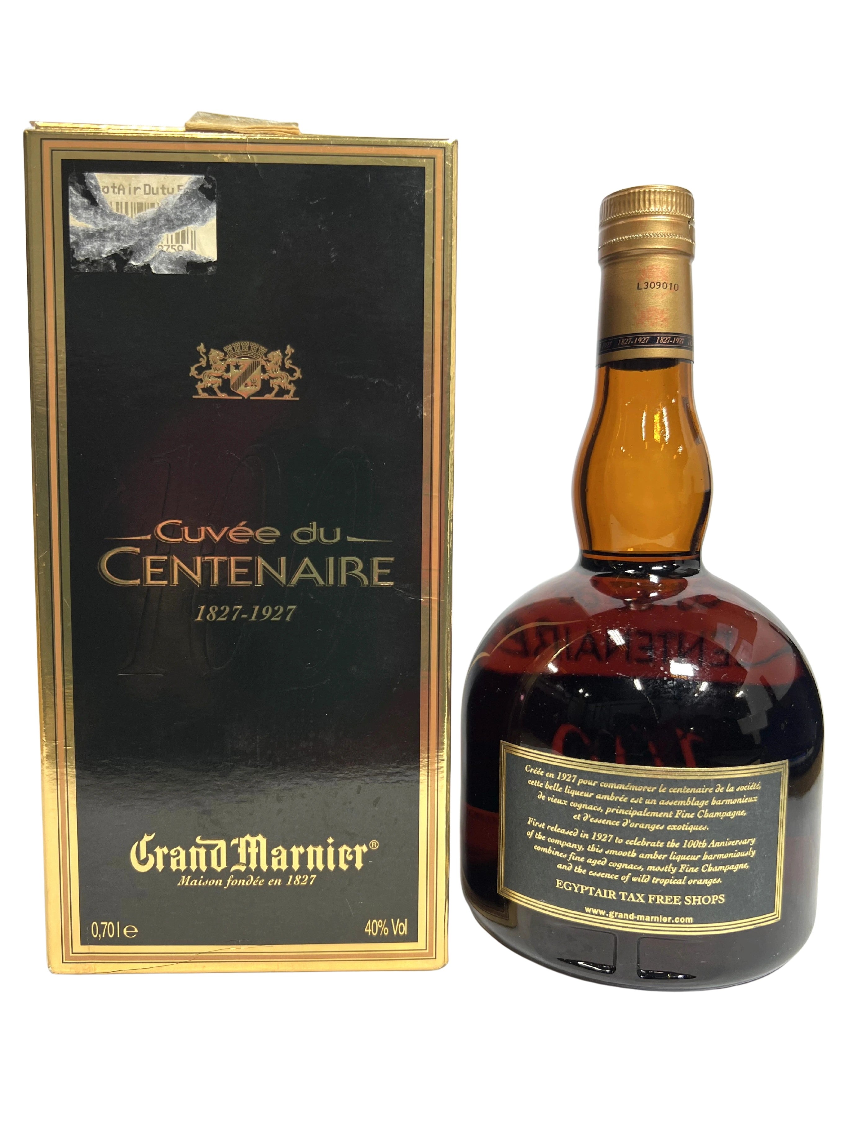 Grand Marnier Cuvée Du Centenaire (100th Anniversary) -bottle back