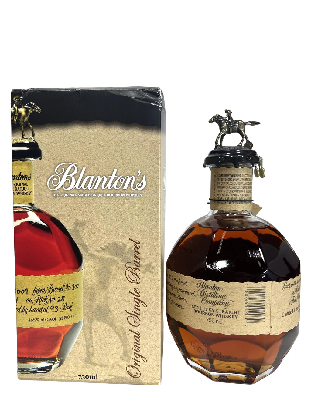 Blanton's Single Barrel -bottle back