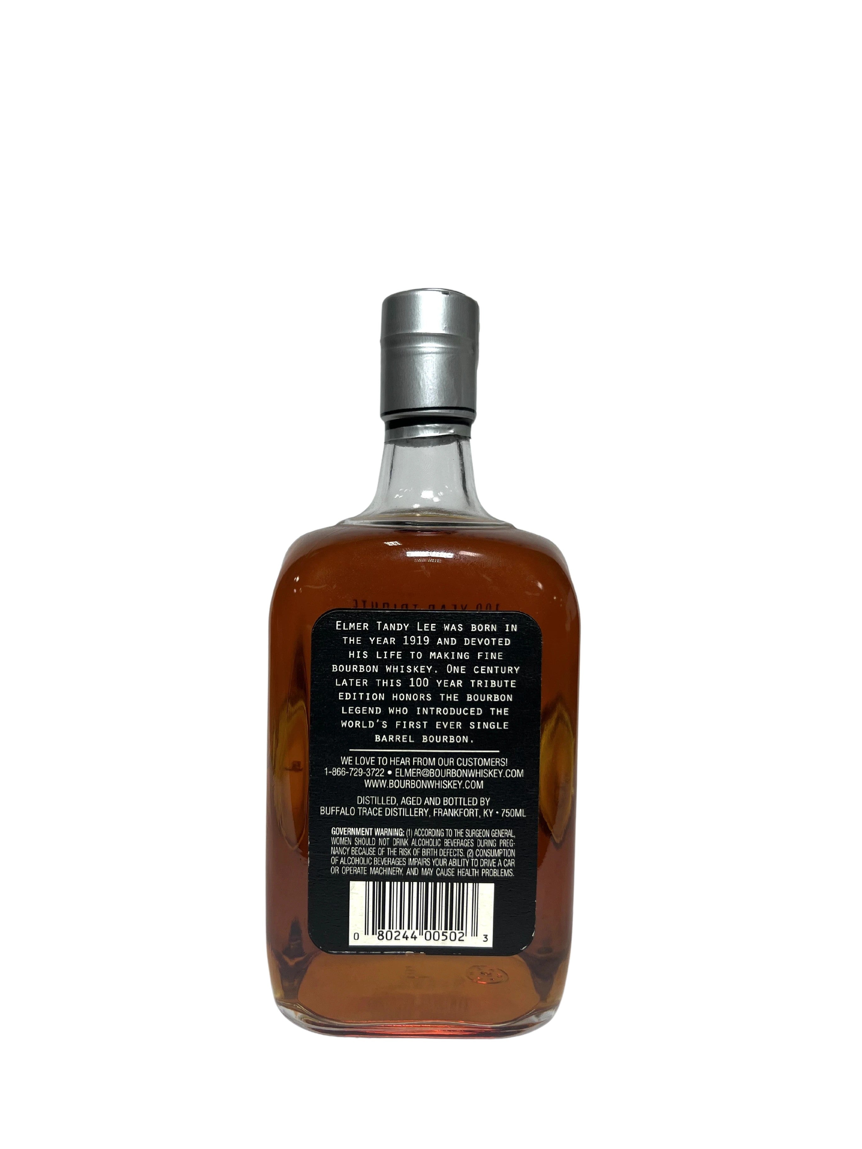 Elmer T. Lee 100-year Tribute -bottle back