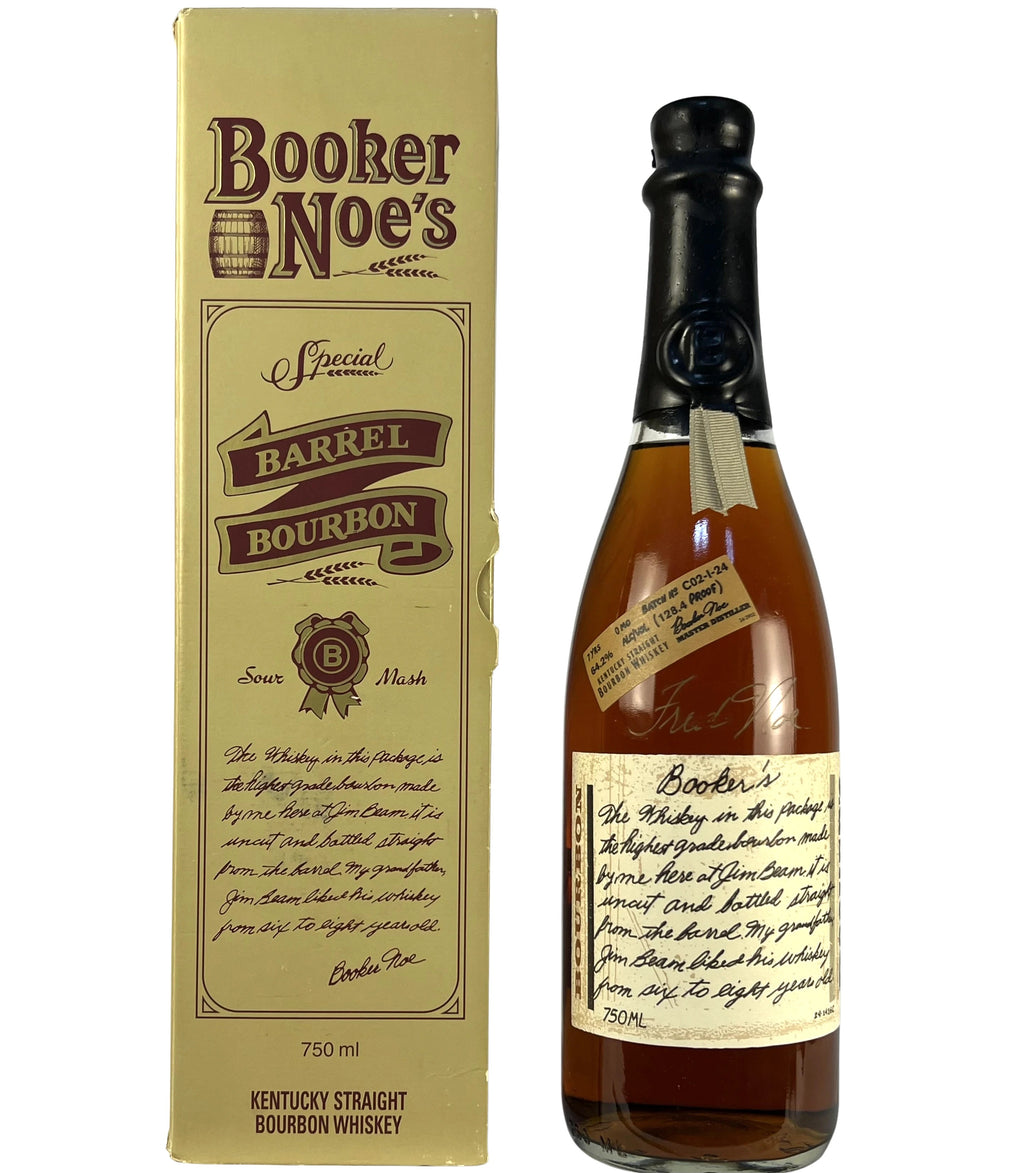 Booker's Black Wax 2002 Signed by Fred Noe -bottle back