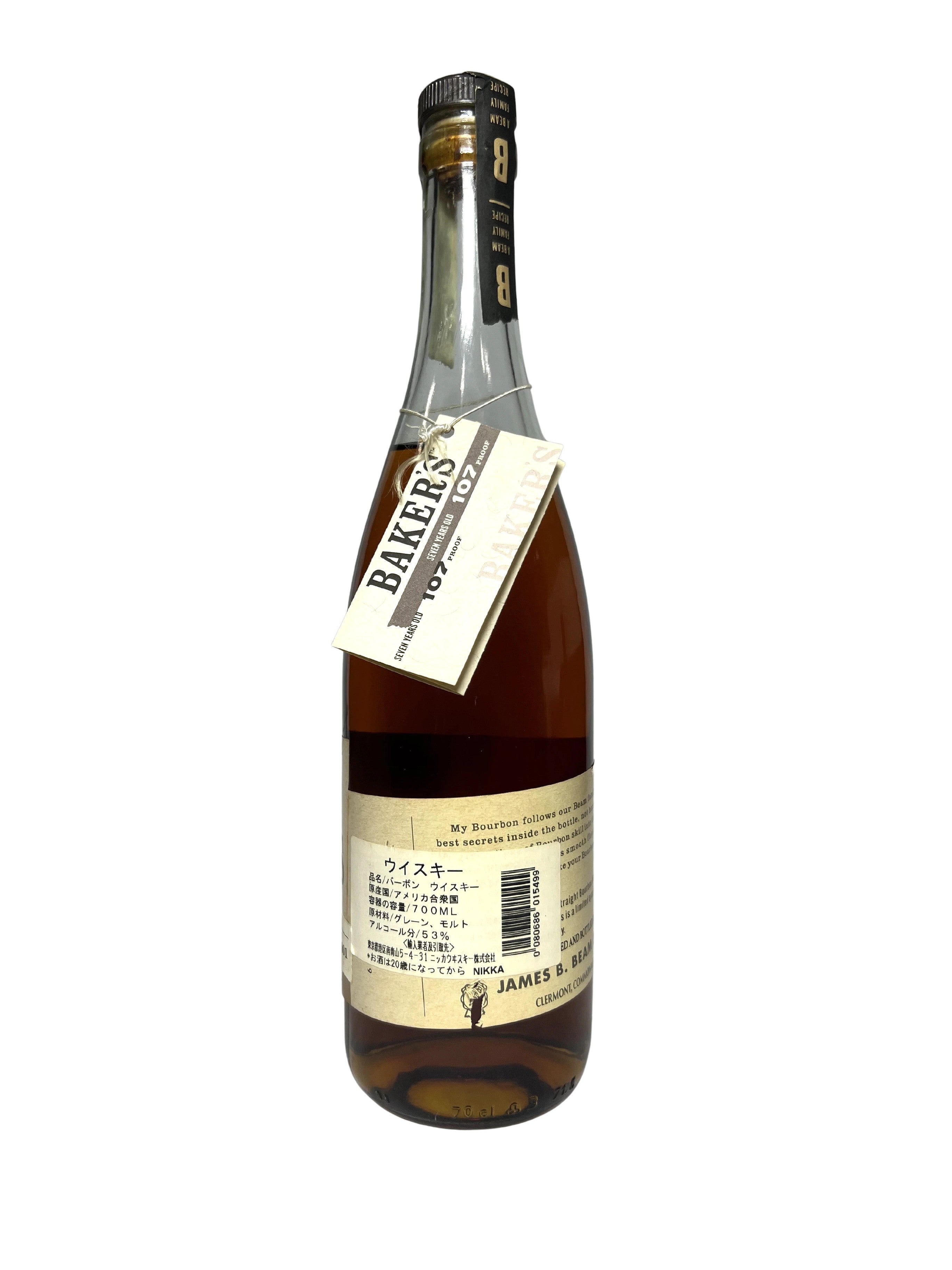 Baker's 1985 (first release) 700ml -bottle back