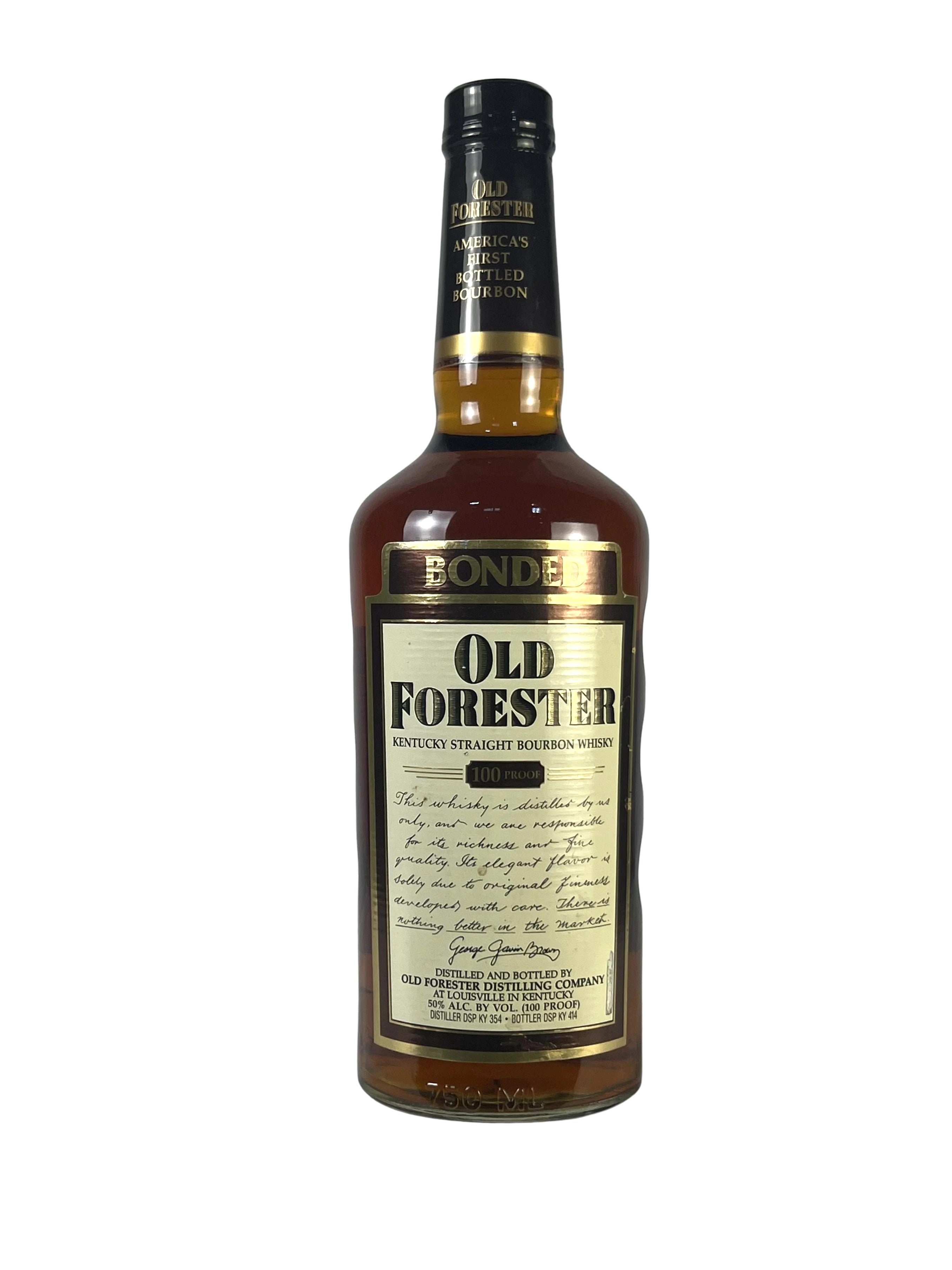 Old Forester Bottled in Bond 1995 -bottle back