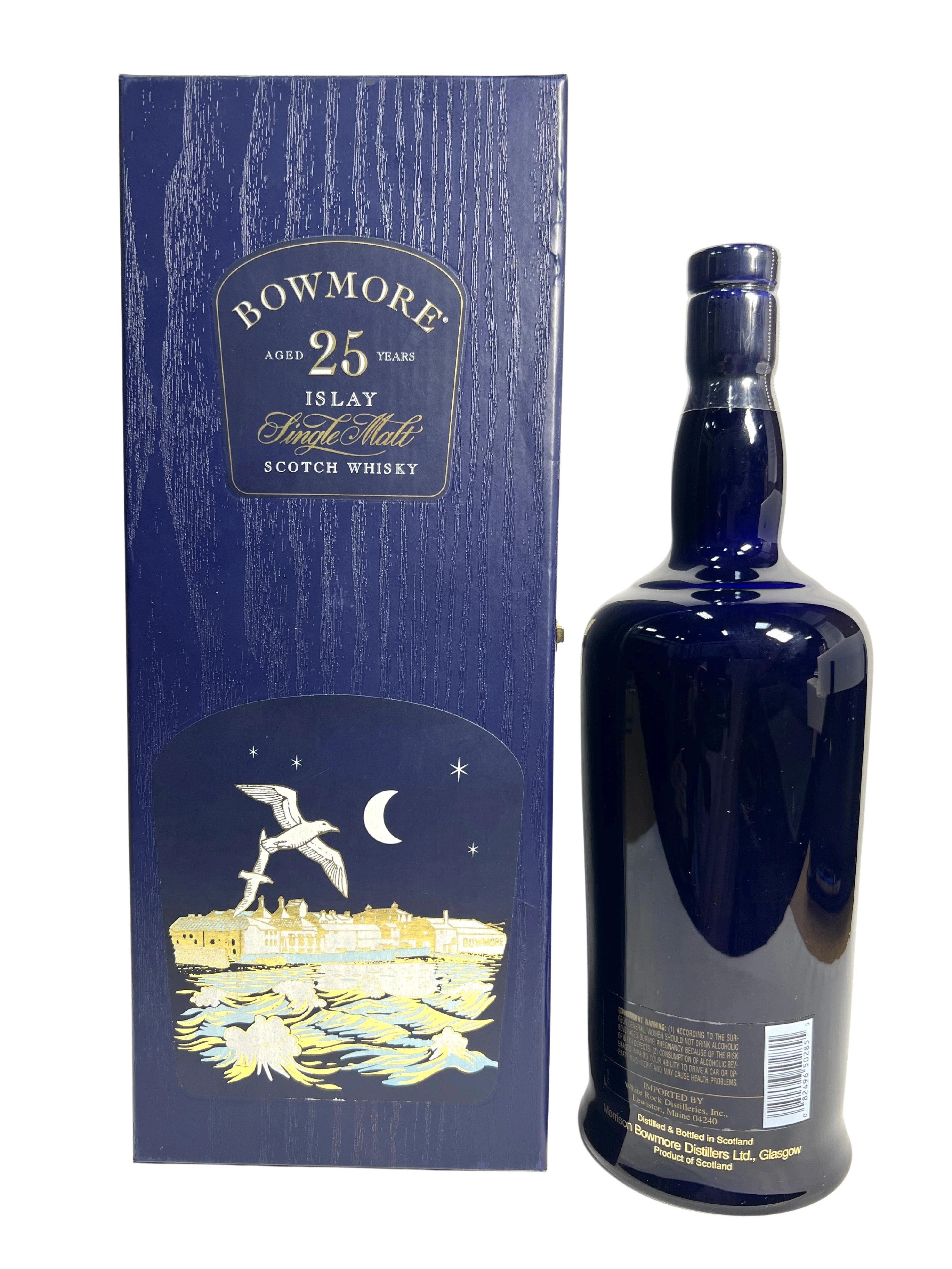Bowmore 25-Year Islay Single Malt Scotch Whisky -bottle back