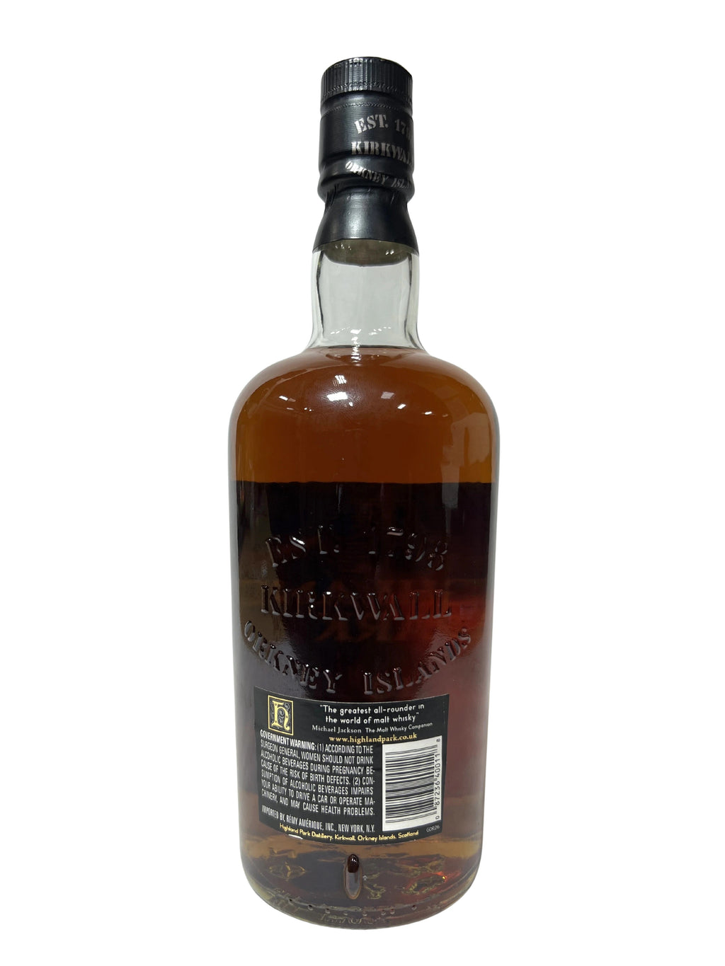 Highland Park 18-year 1990's dumpy bottle -bottle back