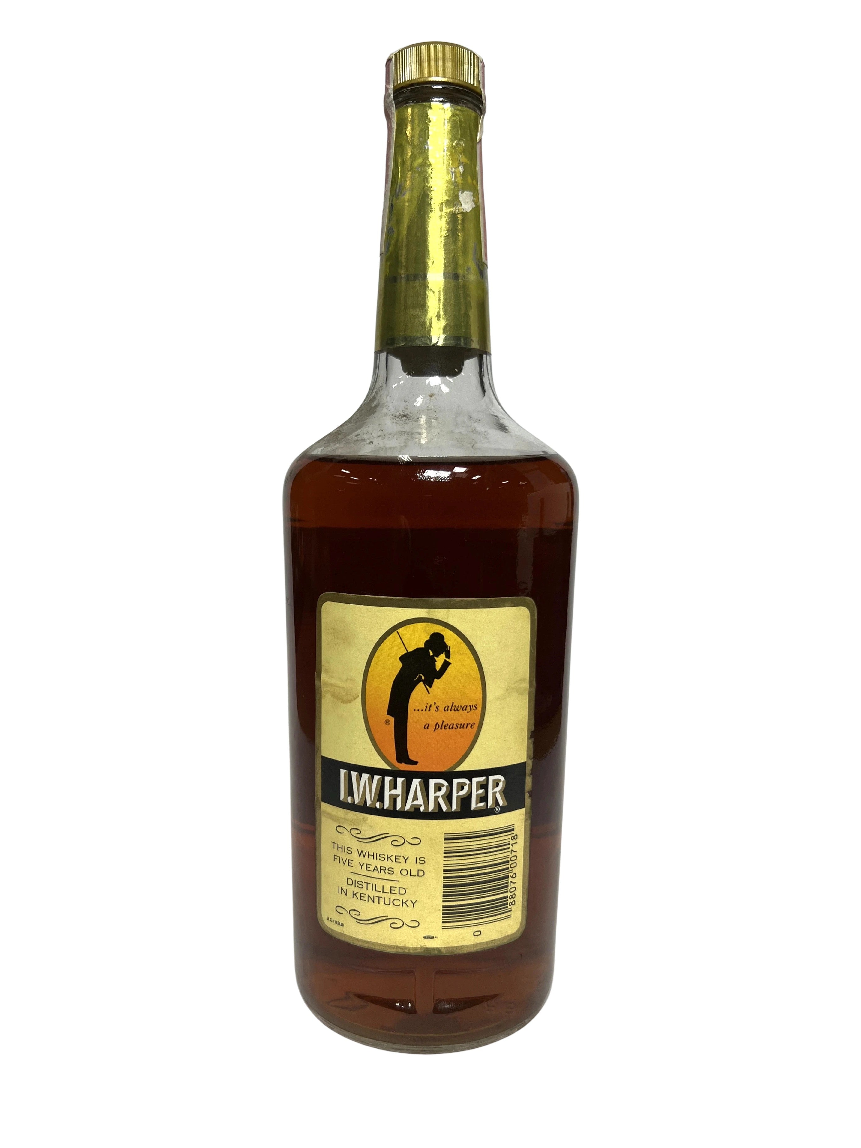 I.W. Harper Gold Medal Liter 1987 -bottle back