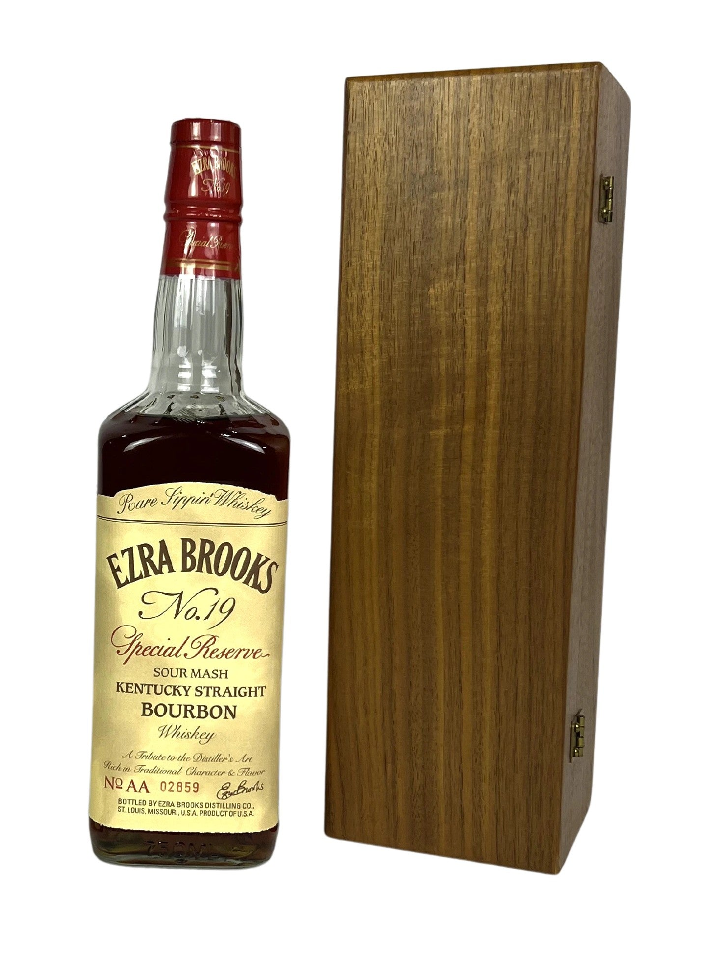 Ezra Brooks No.19 Special Reserve with box -bottle back