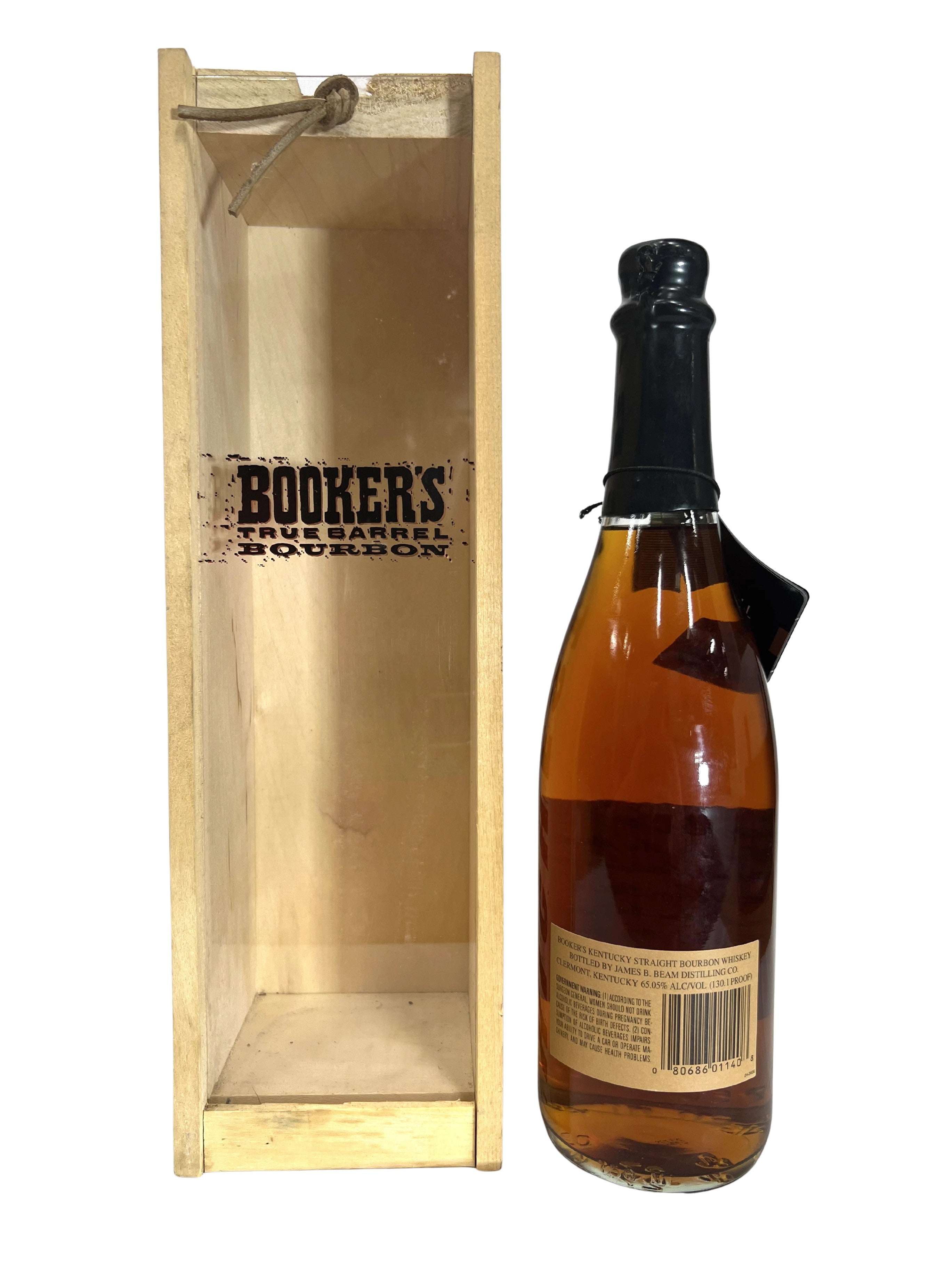 Booker's Black Wax 2002 -bottle back
