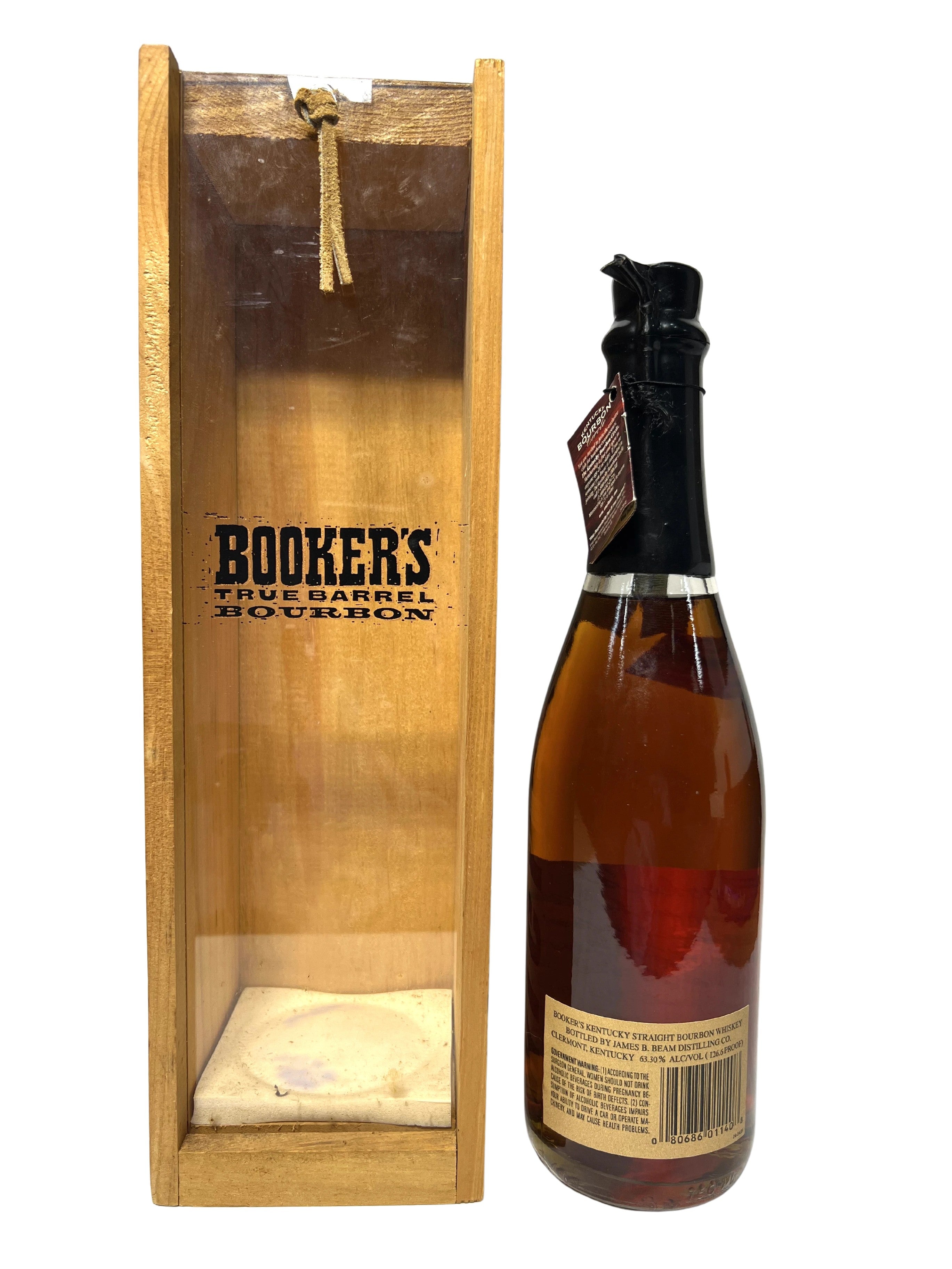 Booker's Black Wax 1991 -bottle back