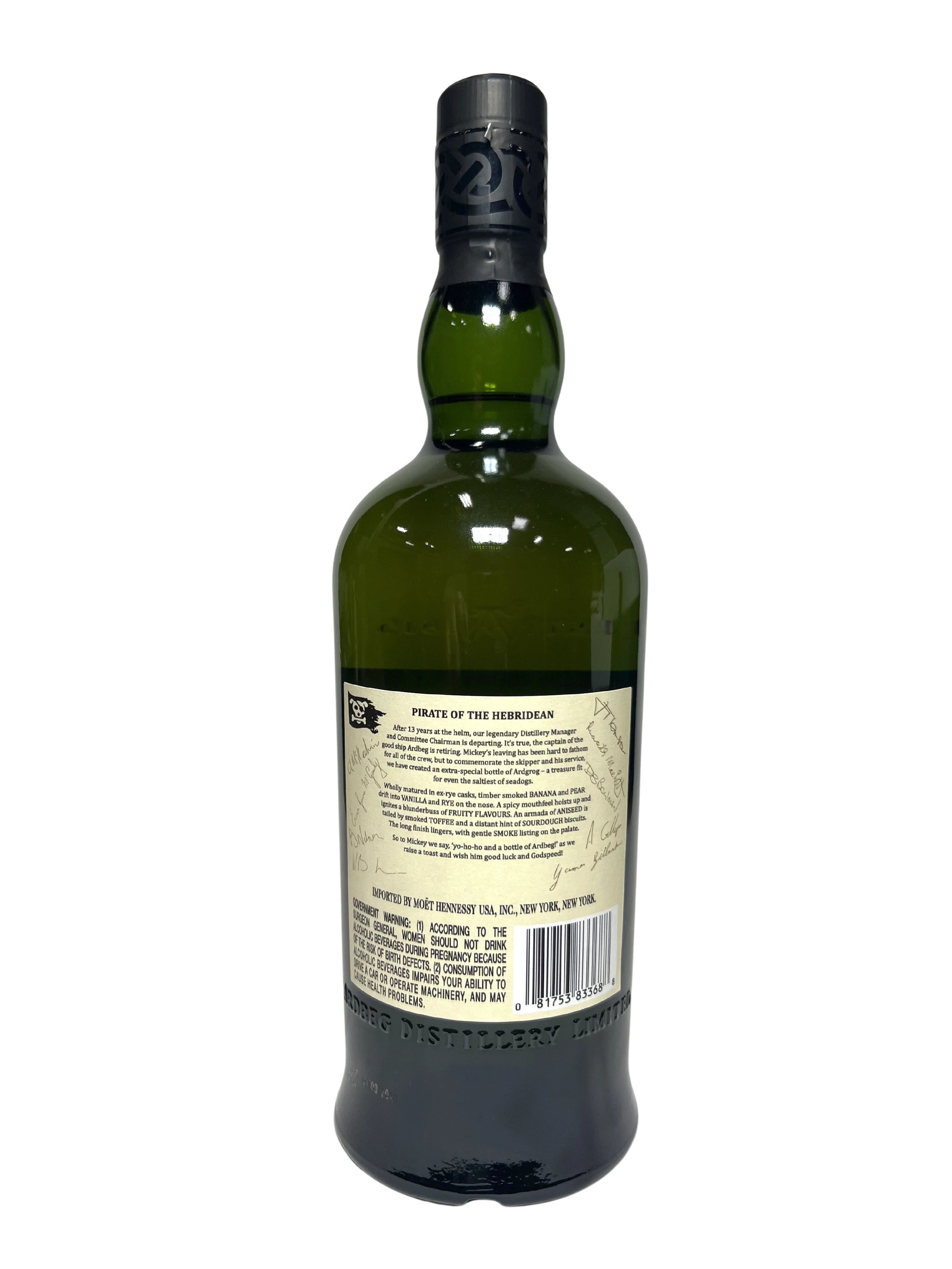 Ardbeg Arrrrdbeg! Committee Release 2020 -bottle back