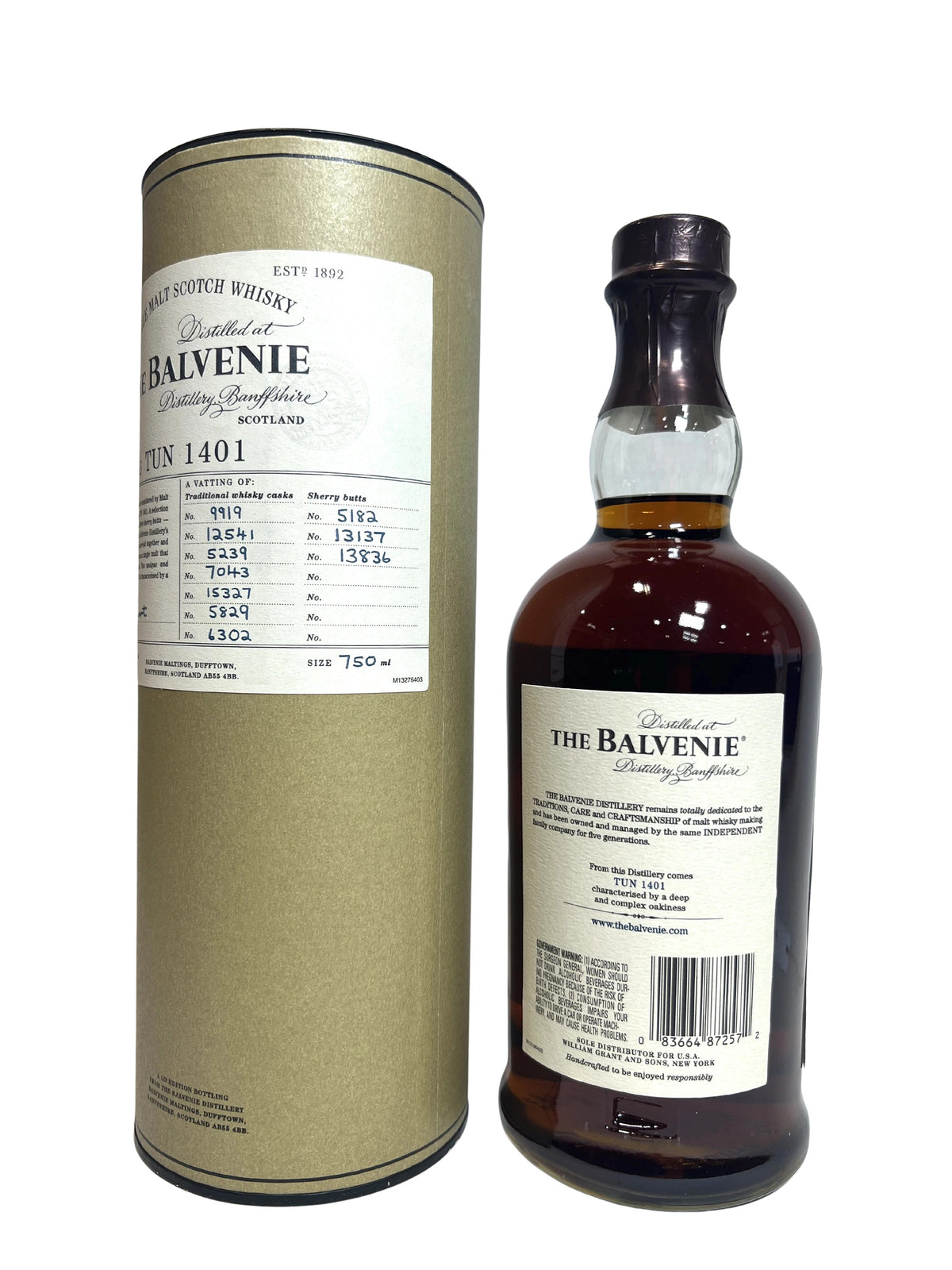 The Balvenie Tun 1401 Batch No.3 -bottle back
