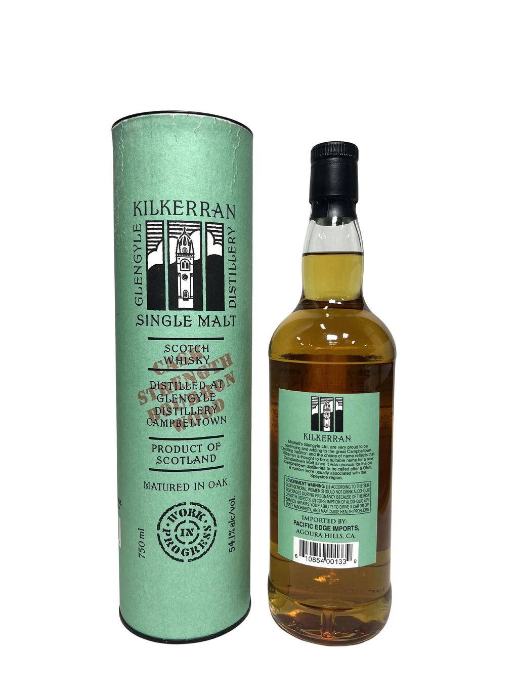 Kilkerran Cask Strength Bourbon Wood -bottle back