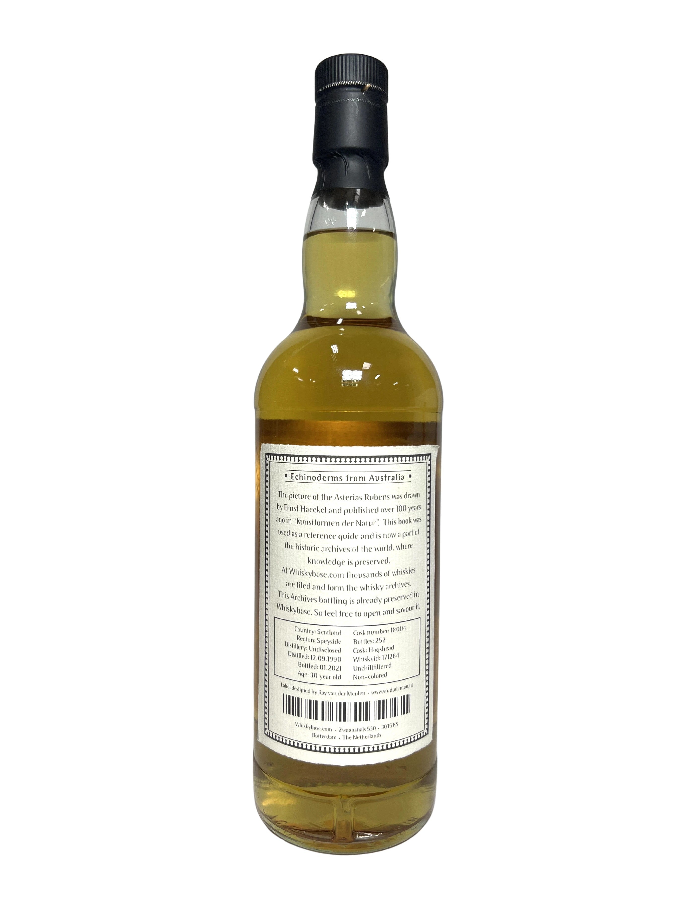 Archives Secret Speyside 30 year 1990–2021 -bottle back