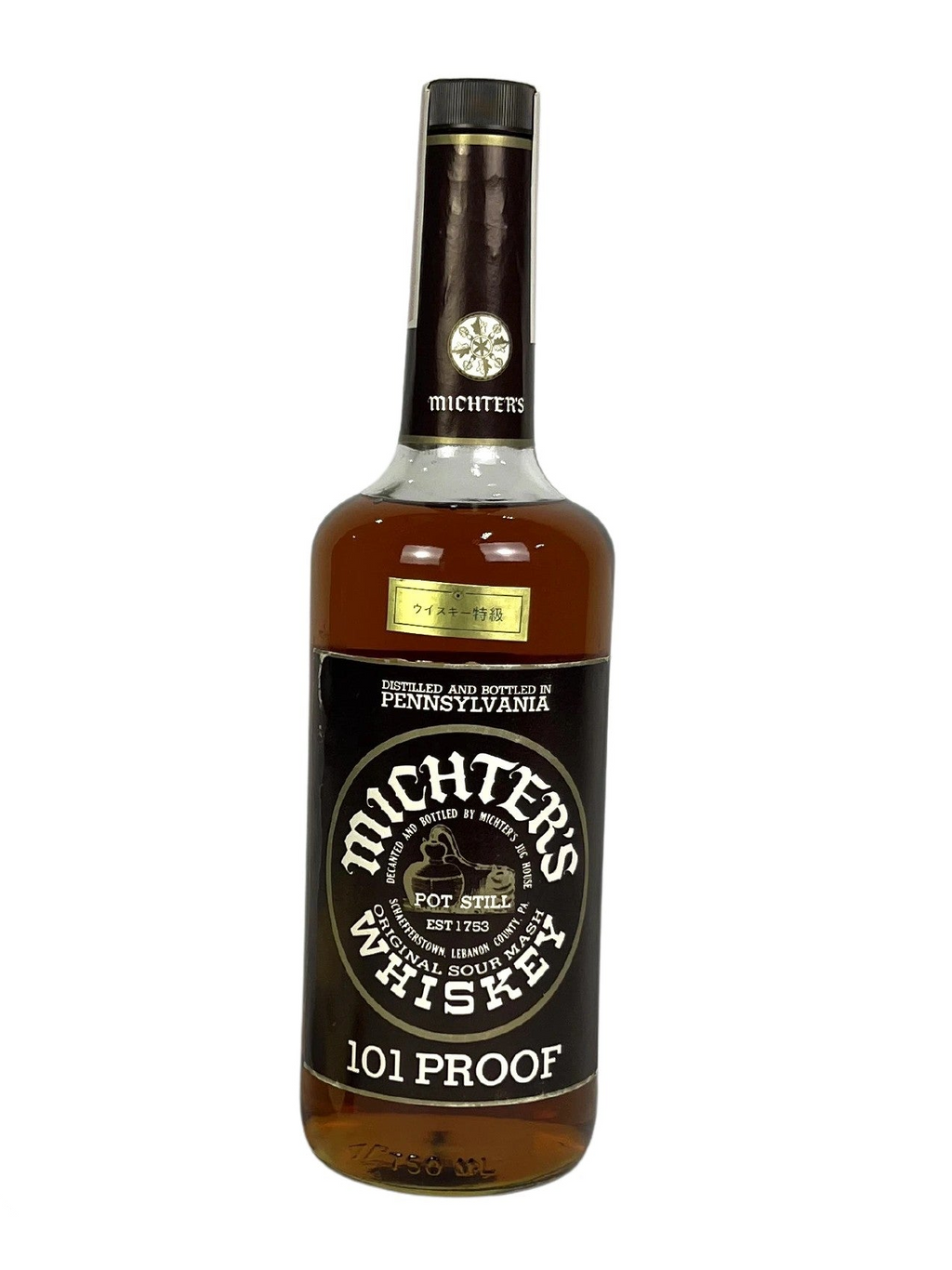 Michter's Original Sour Mash Whiskey 1988 -bottle back