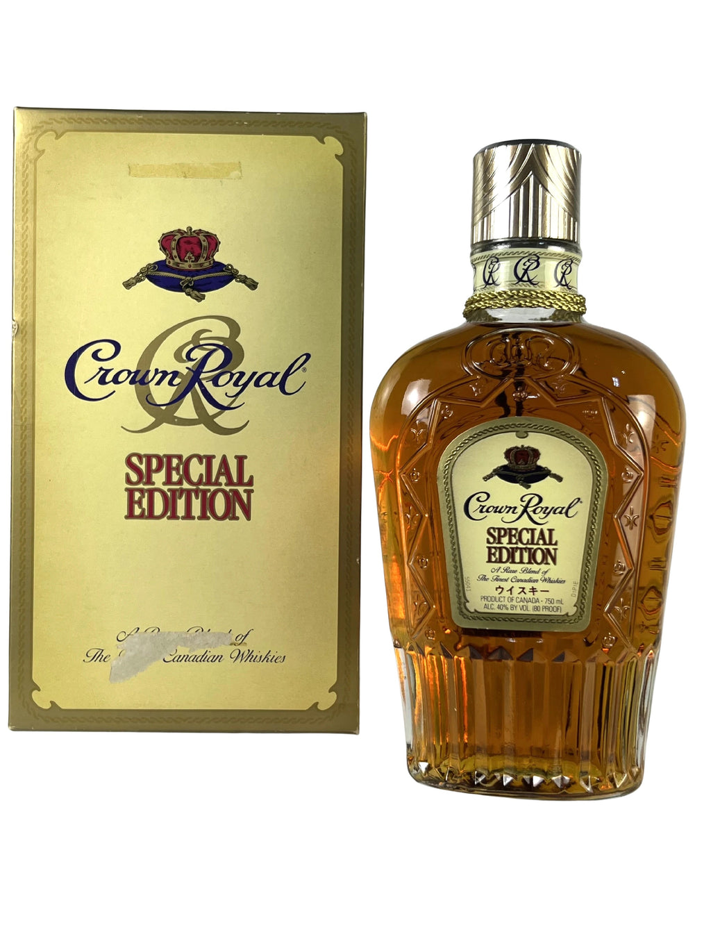 Crown Royal Special Edition 1990 -bottle back