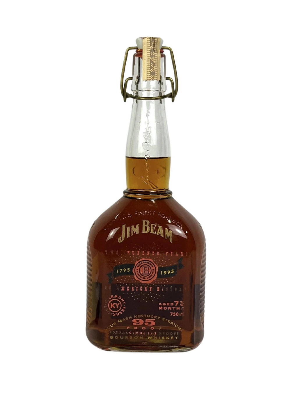 Jim Beam - Beam 200th Anniversary 1995 -bottle back
