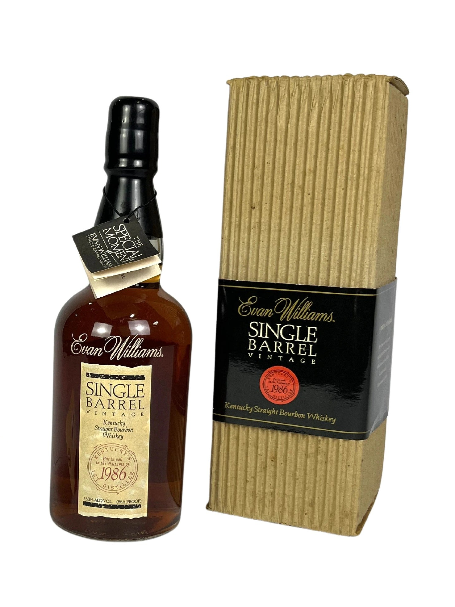 Evan Williams Single Barrel 1996 (pre-fire) -bottle back