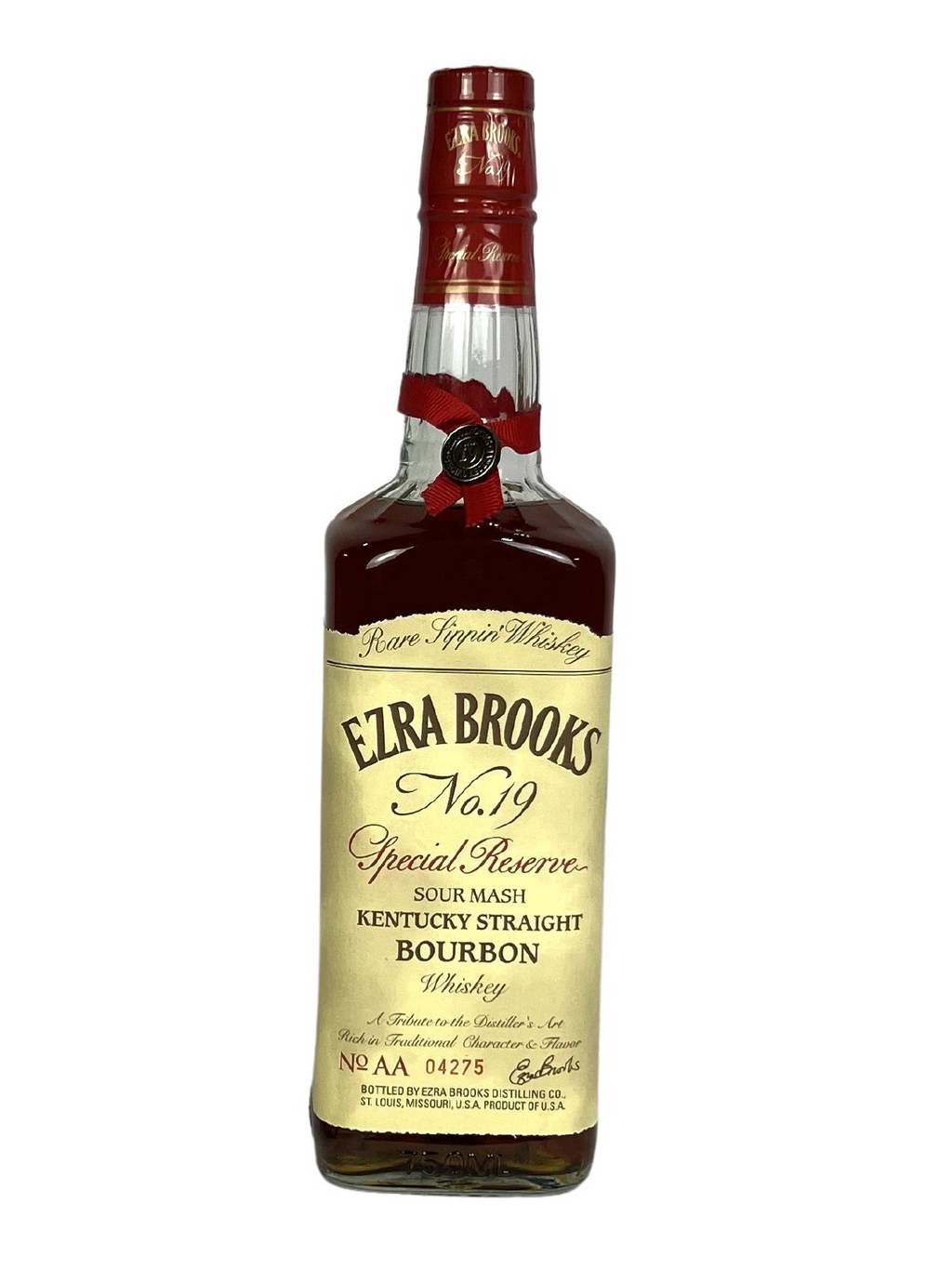 Ezra Brooks No.19 Special Reserve -bottle back