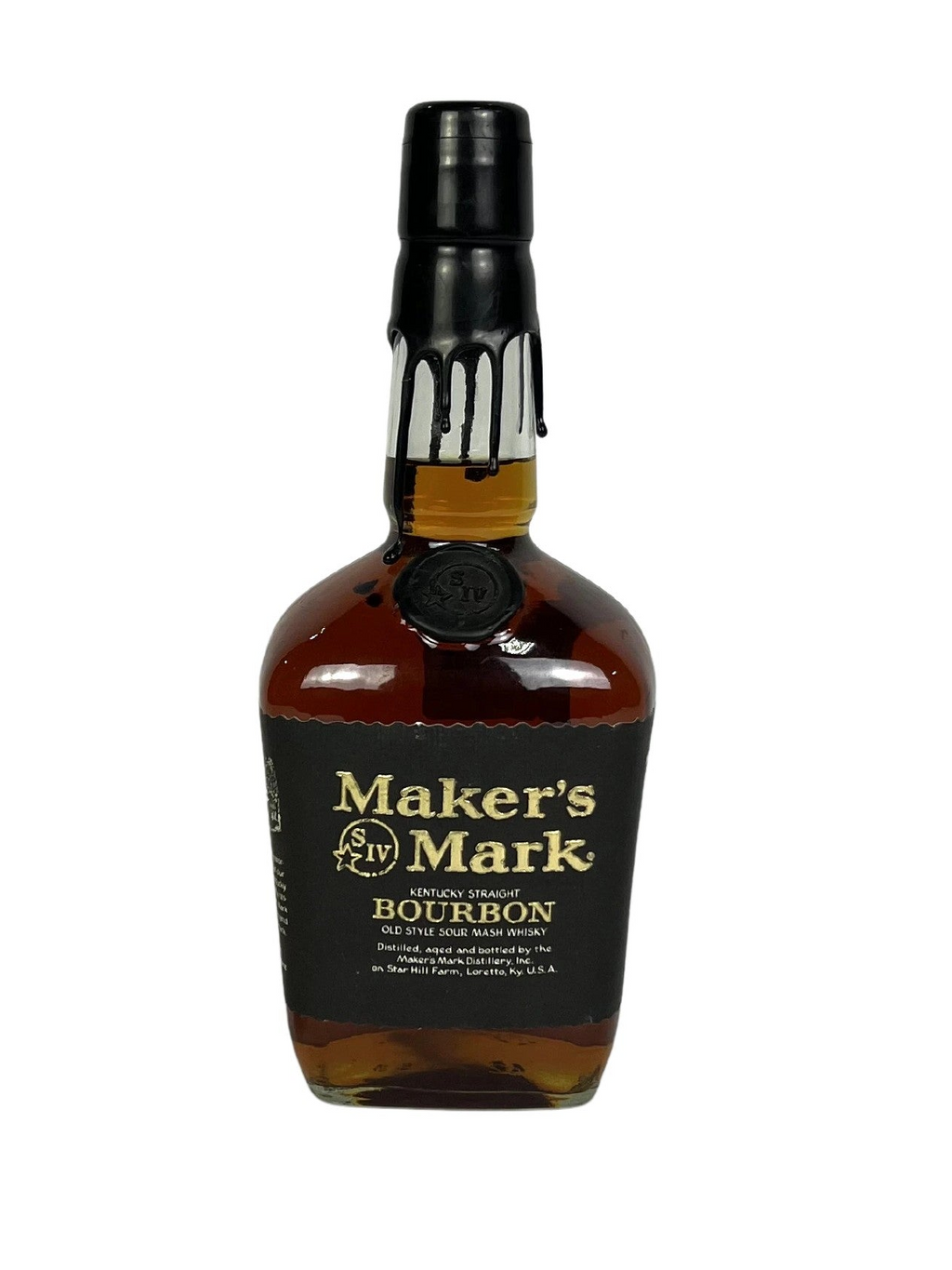 Maker's Mark Black Wax -bottle back
