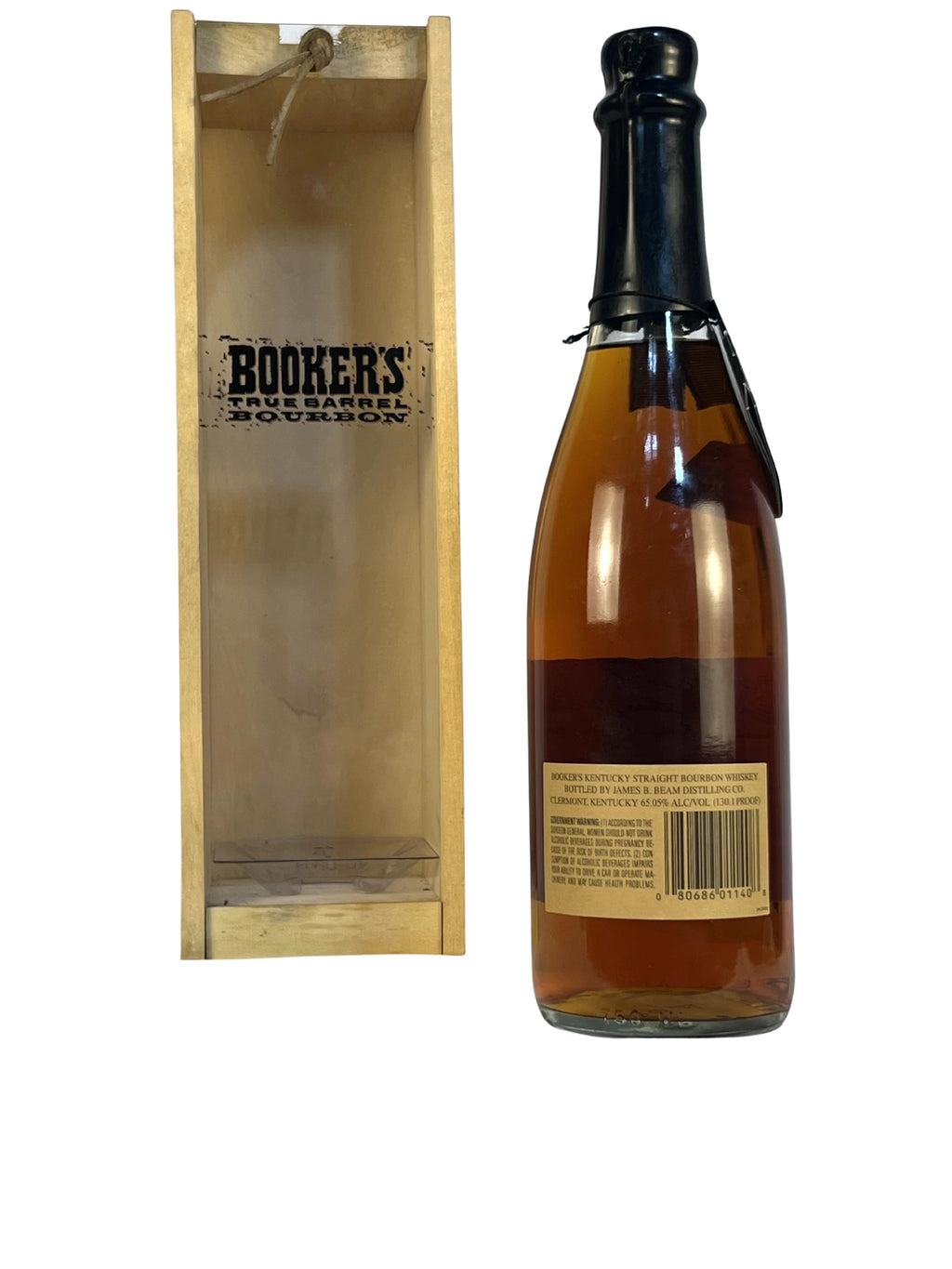 Booker's True Barrel Bourbon 2002 -bottle back