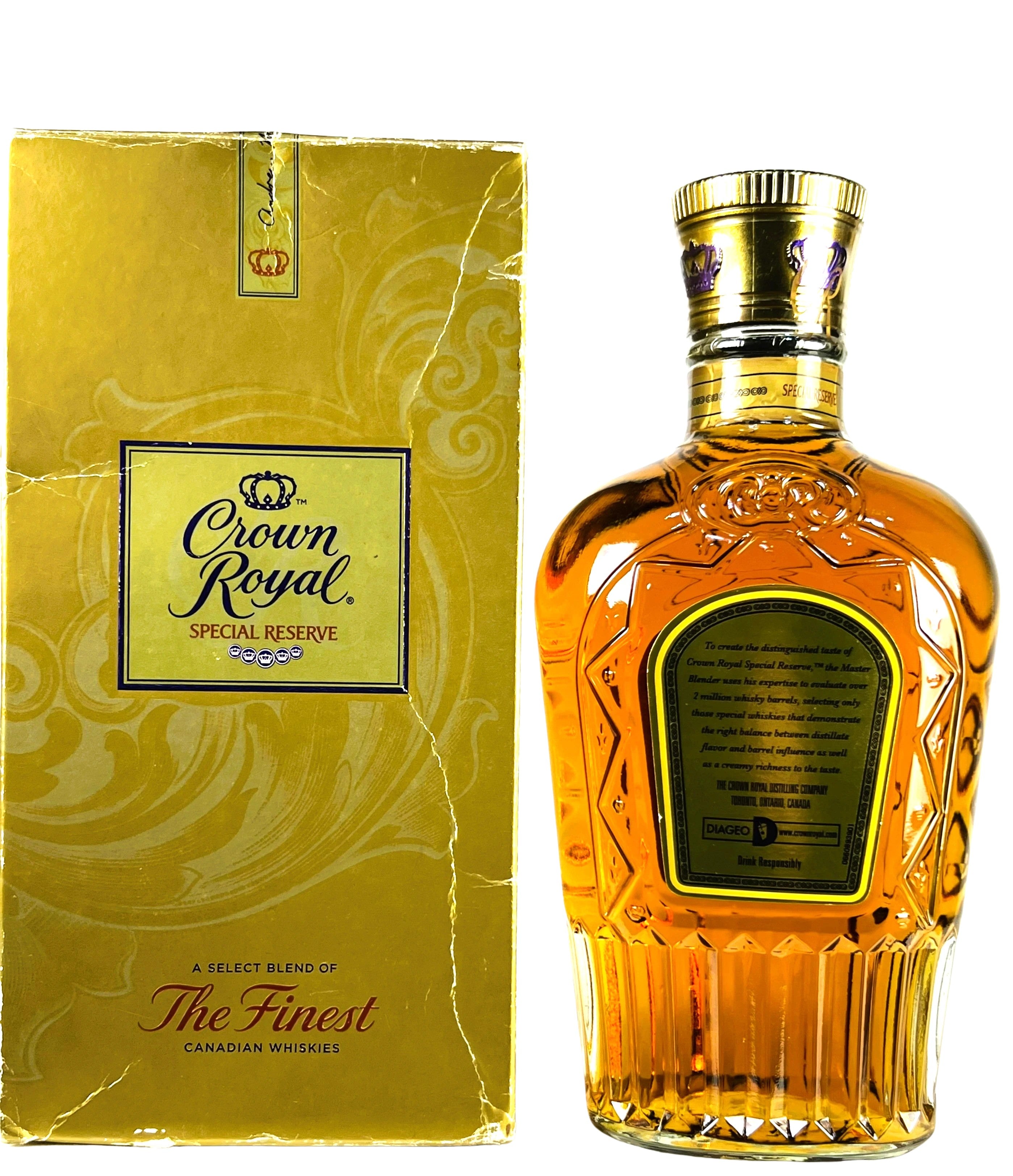 Crown Royal Special Reserve 1990's -bottle back