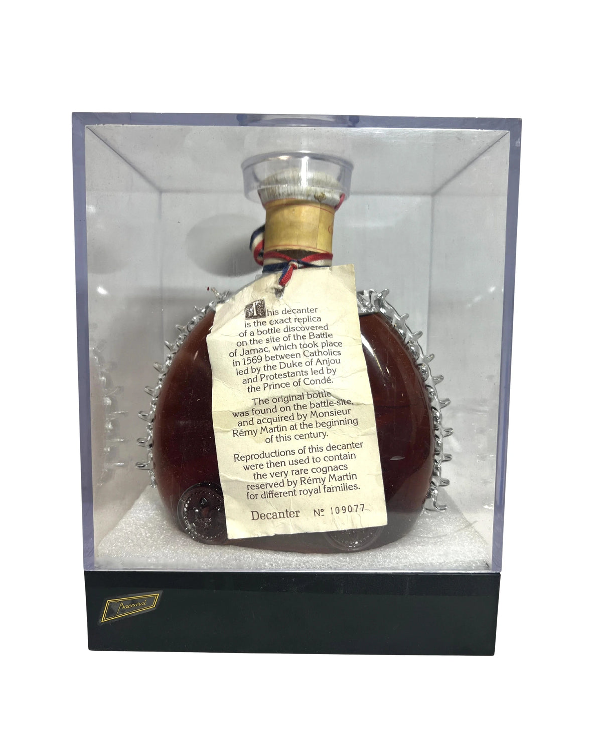 Remy Martin Louis XIII Cognac (1970's) with case -bottle back