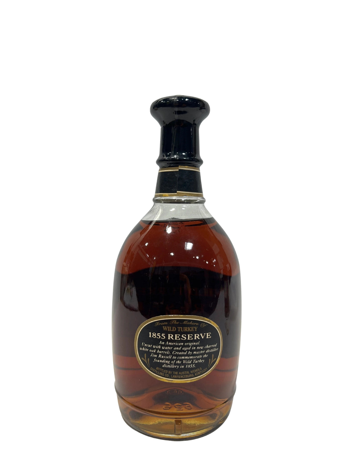 Wild Turkey 1855 Reserve (W-T-10-92) 1992, 110.0 Proof 750ml -bottle back