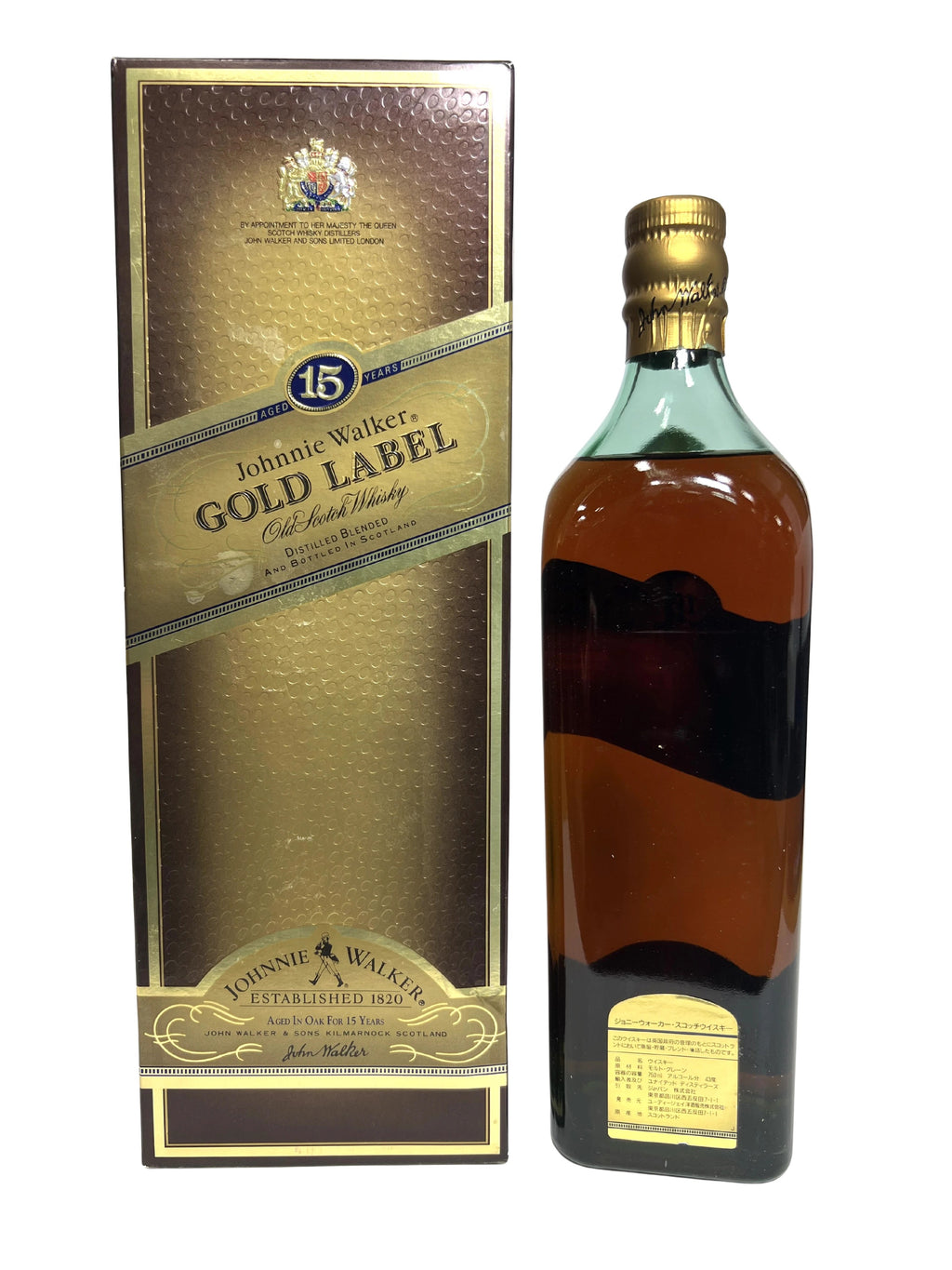 Johnnie Walker Gold Label Old Scotch Whisky -bottle back