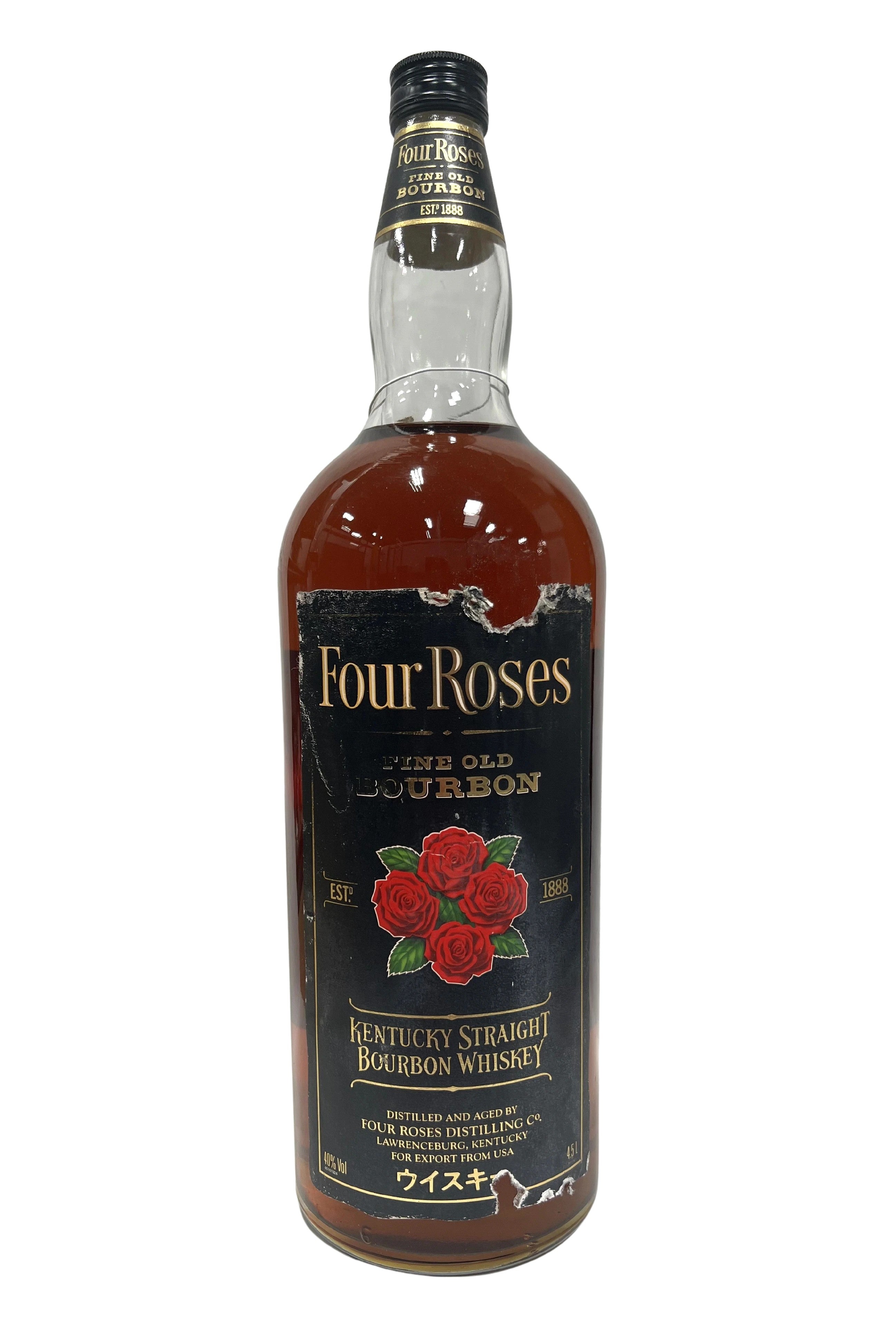 Four Roses Black Label 4.5 Liter -bottle back