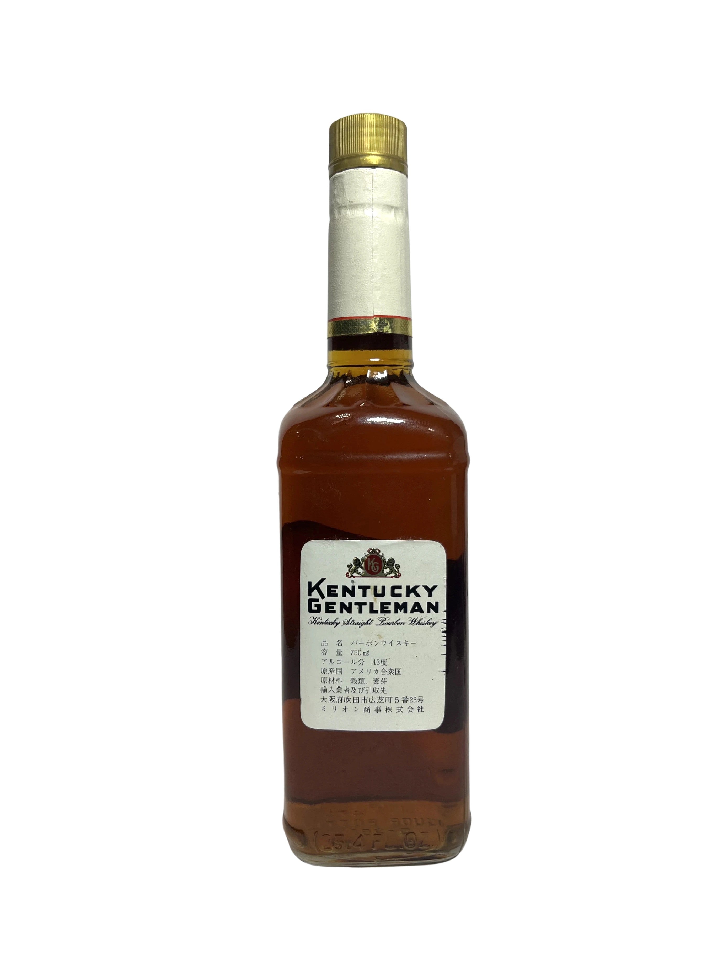 Kentucky Gentleman 1990 -bottle back