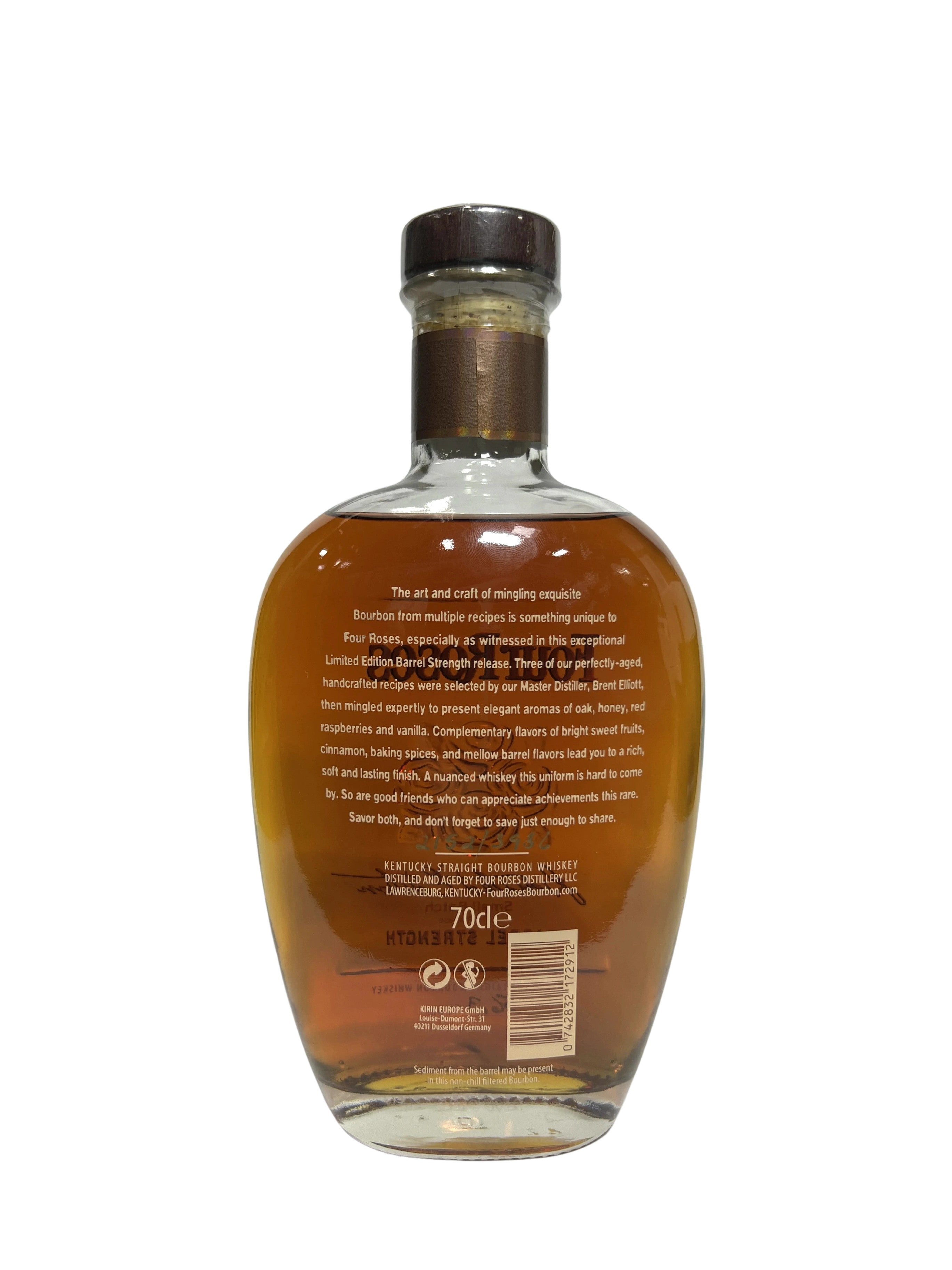 Four Roses Small Batch Barrel Strength 2019 -bottle back