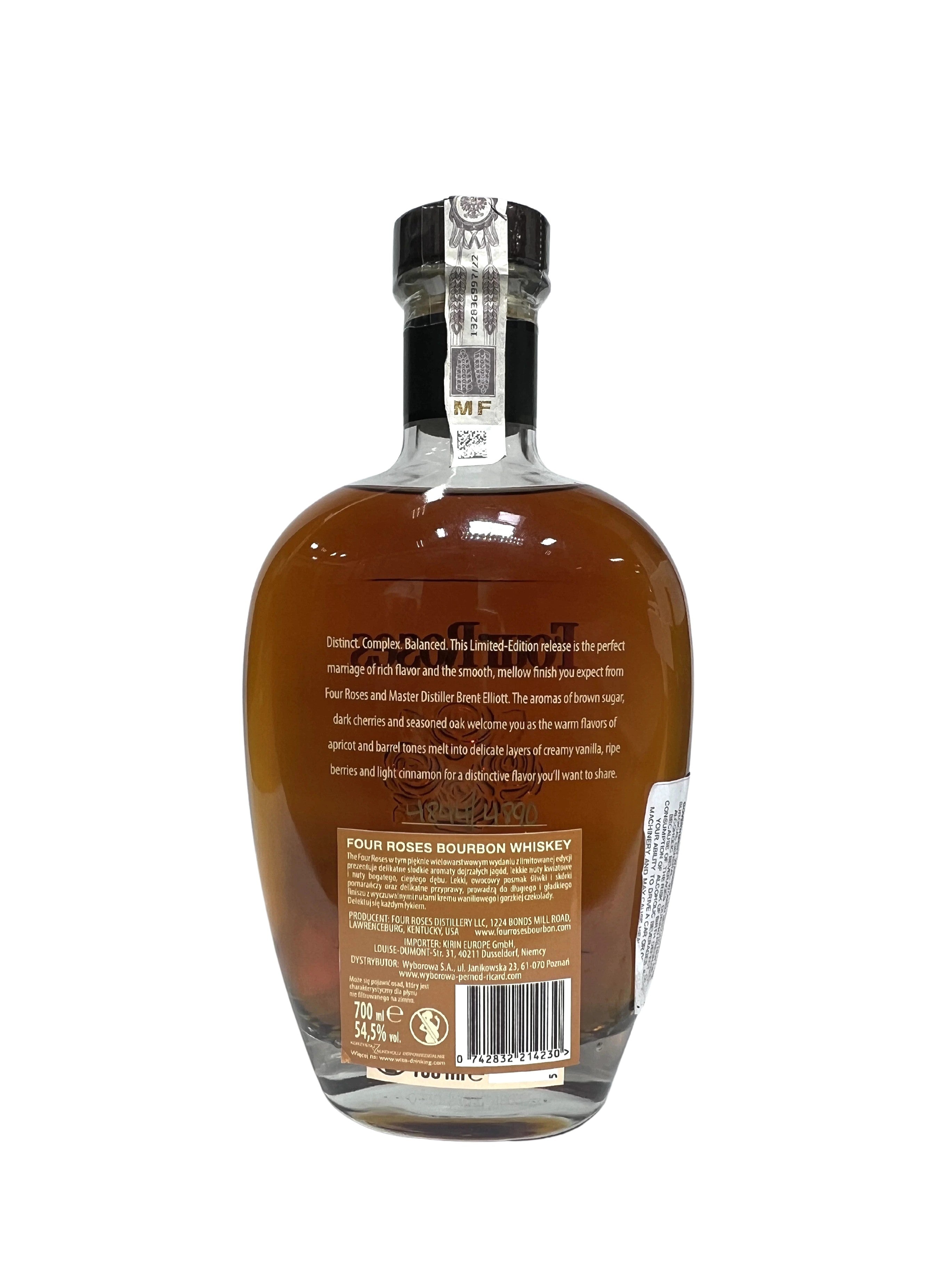 Four Roses Small Batch Limited Edition 2022 -bottle back