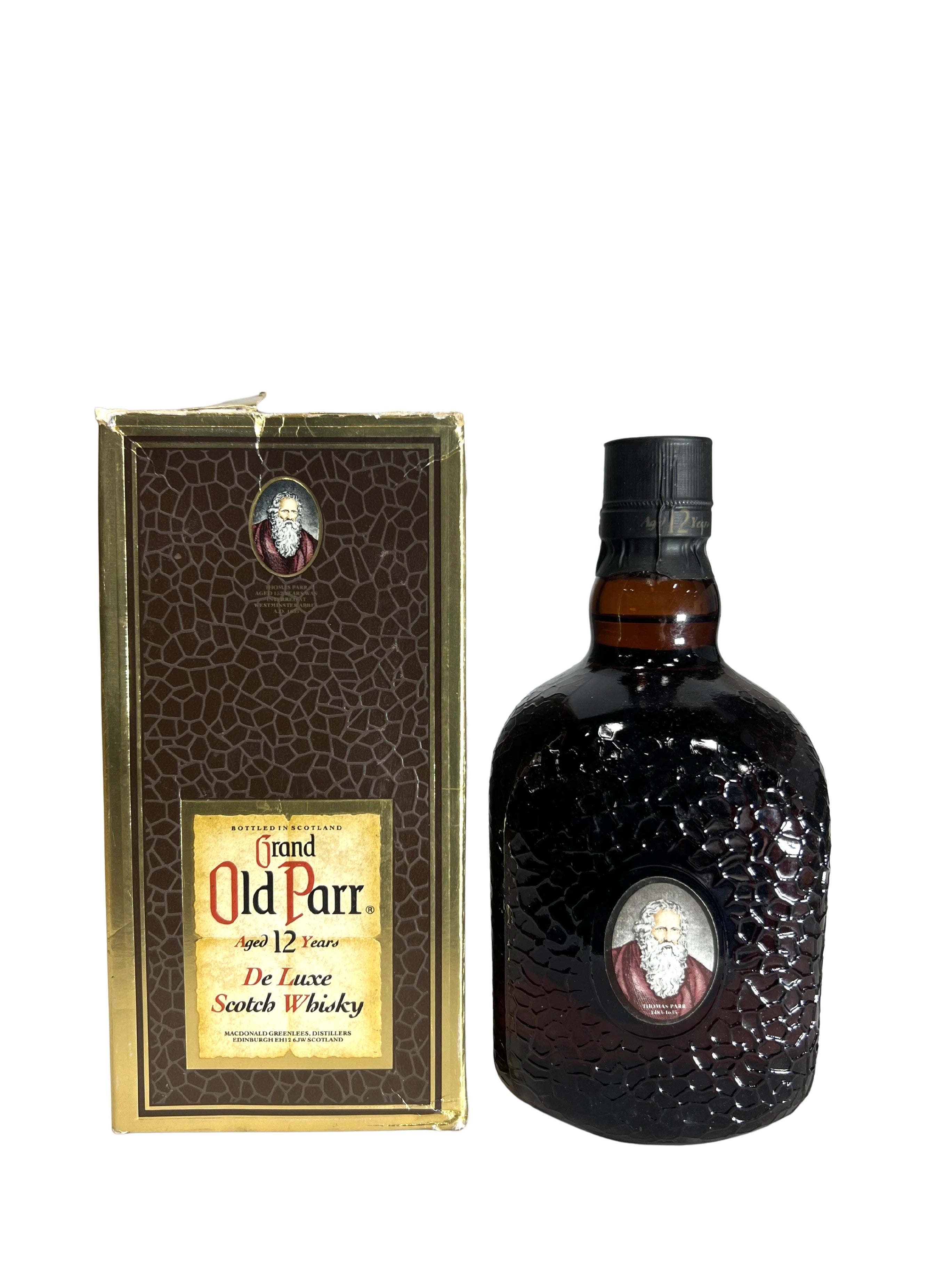 Grand Old Parr Aged 12 Years -bottle back