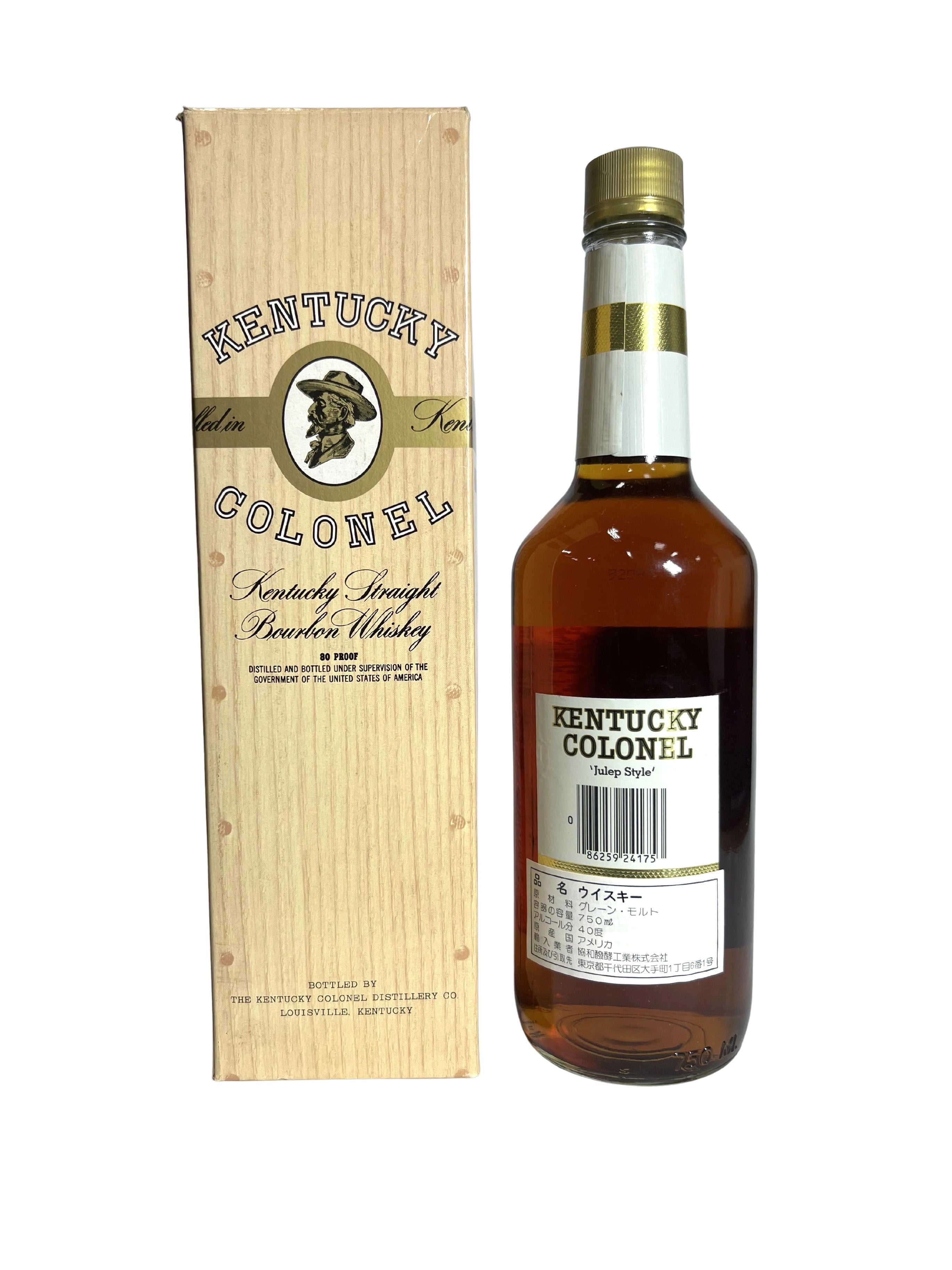 Kentucky Colonel 1988 (National Distillers) -bottle back