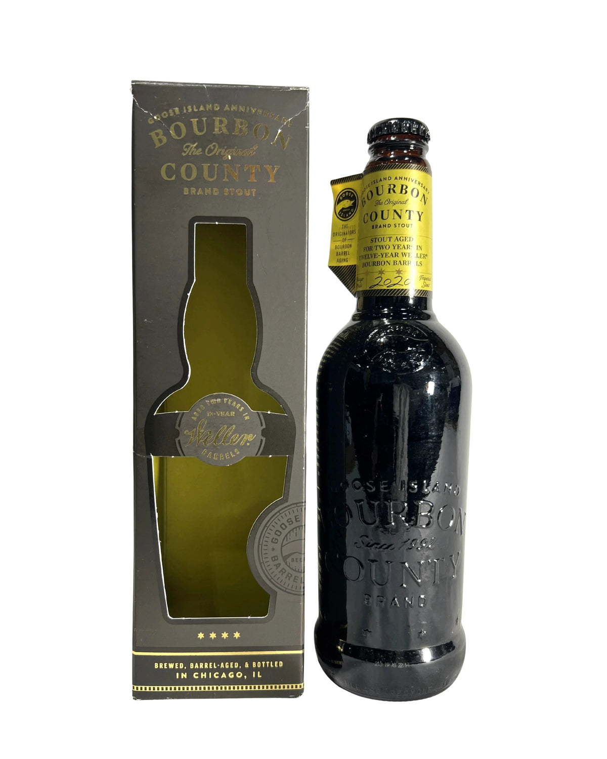 Weller Goose Island Anniversary Bourbon County Brand Stout (2020) 15.2% 500ml -bottle back