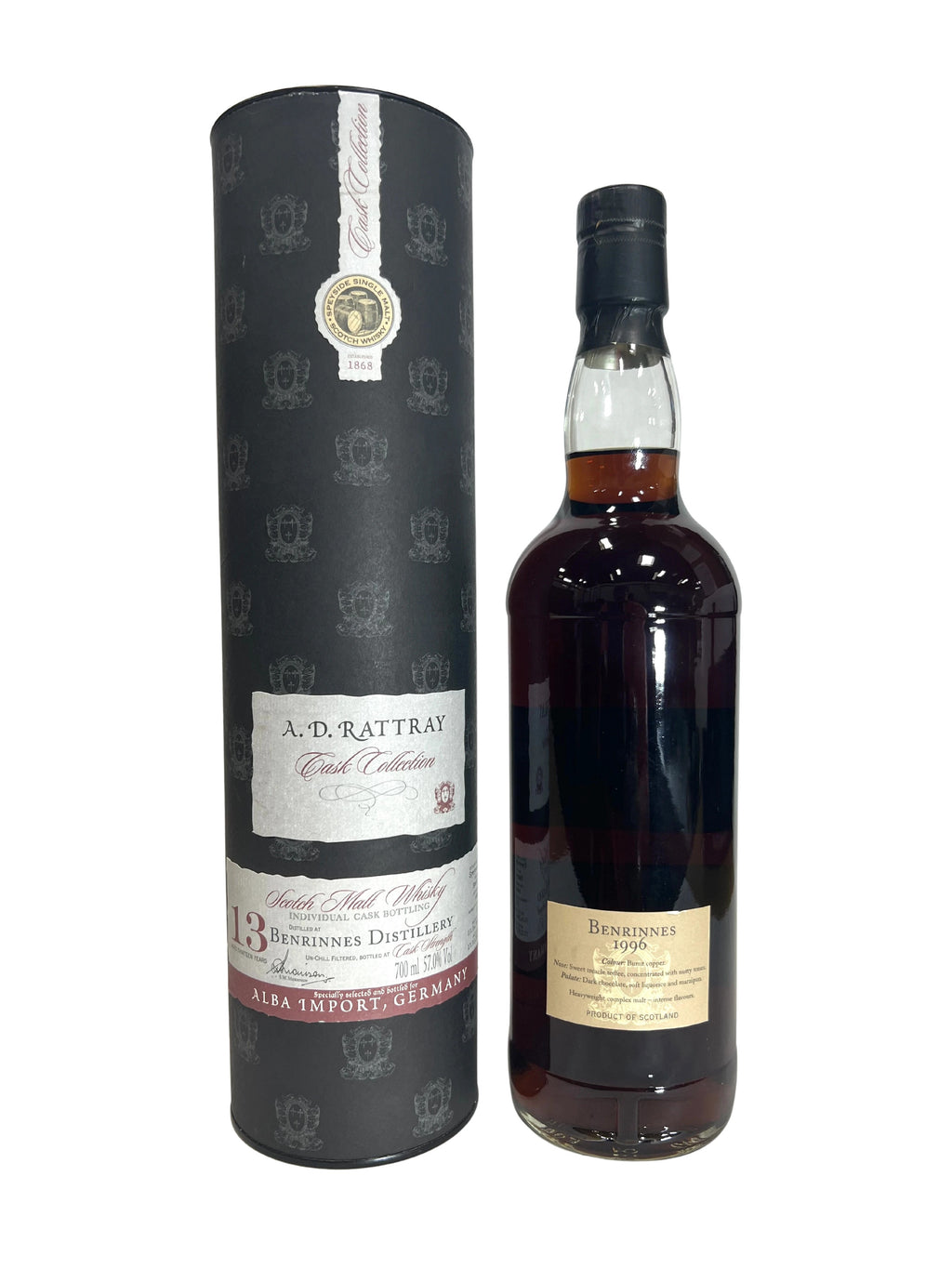 AD Ratray Benrinnes 13-year 2010 -bottle back