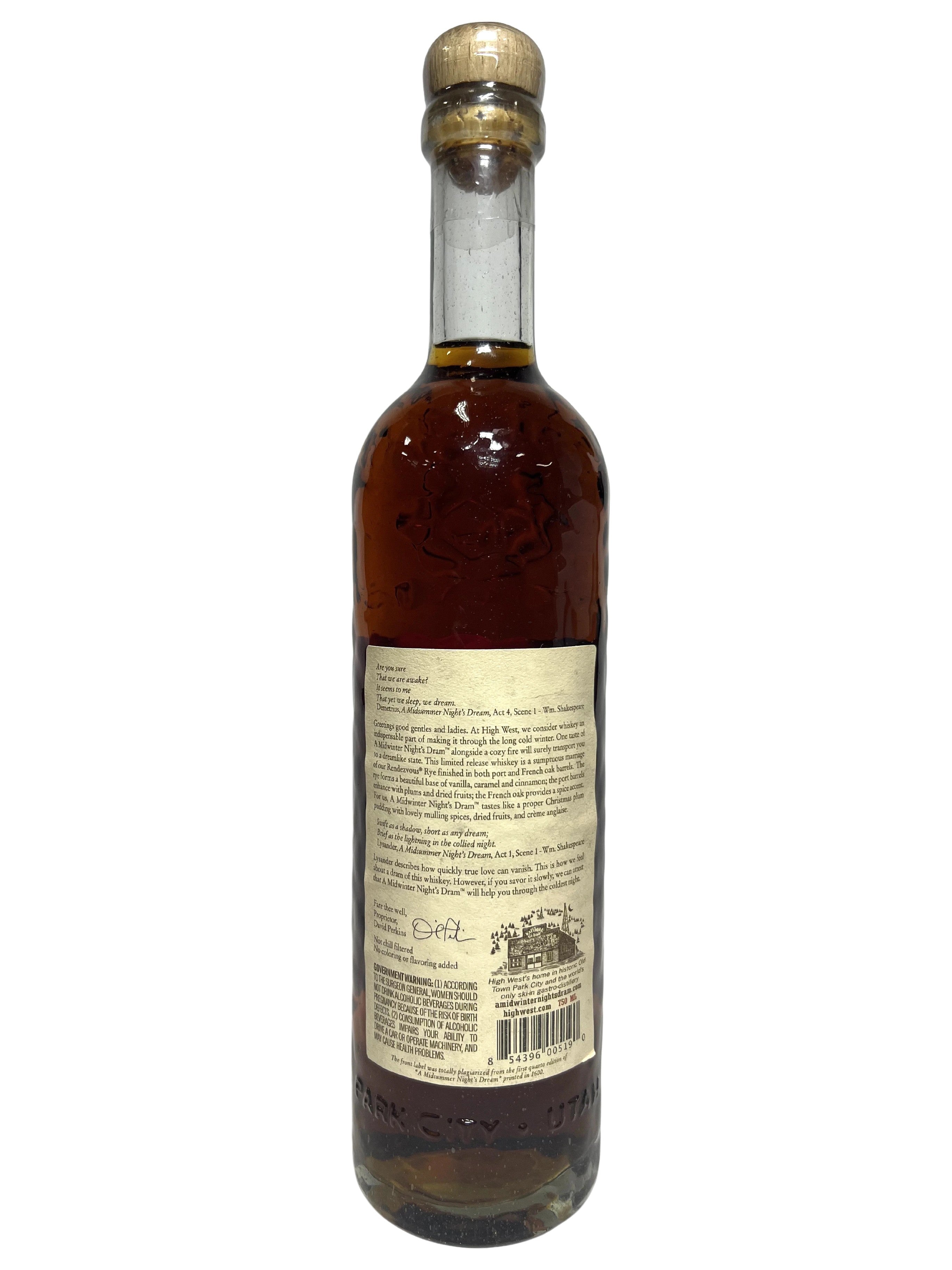A Midwinter Nights Dram Act 3, Scene 1 -bottle back