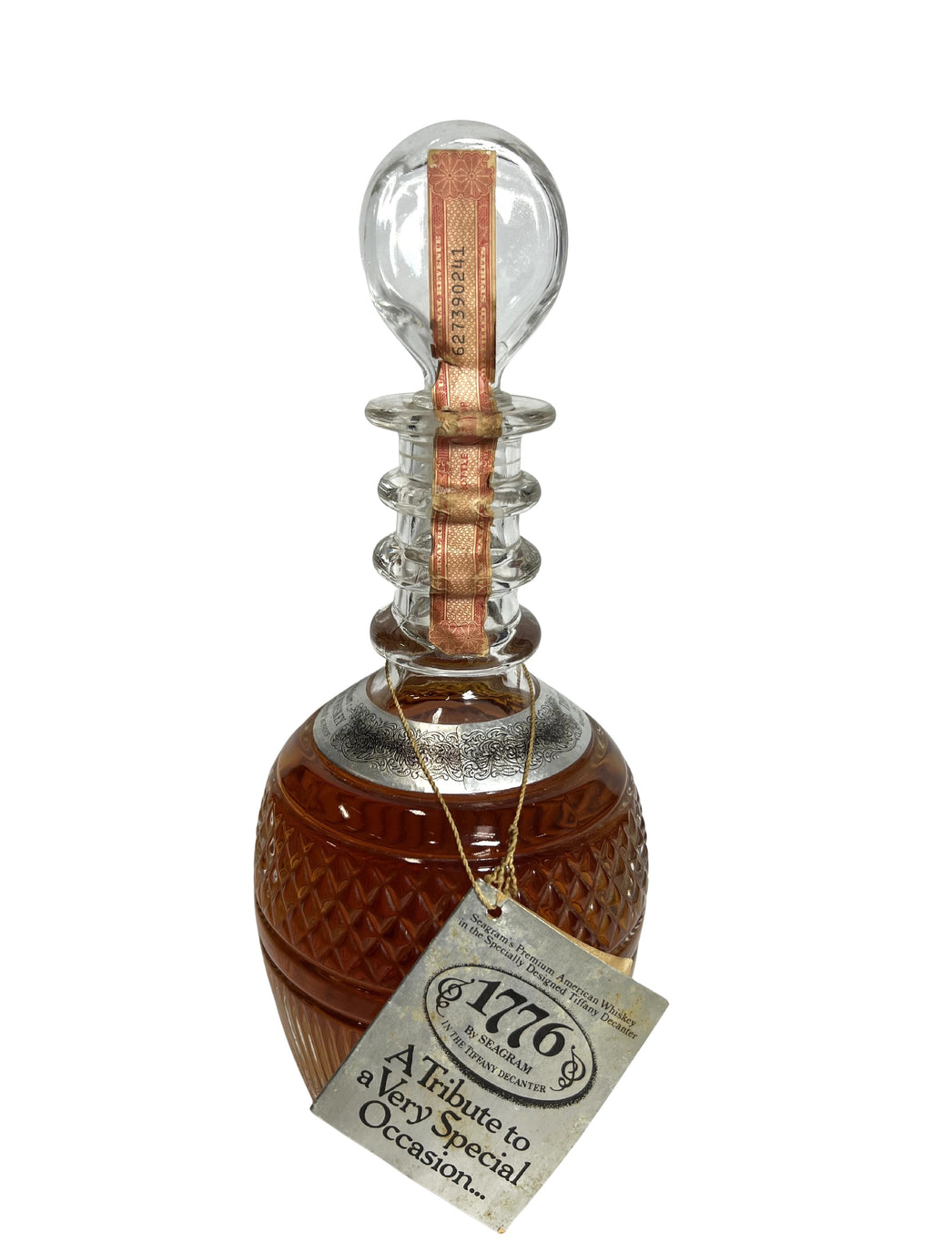 1776 Seagram's Tiffany Bicentennial Decanter 1976 -bottle back