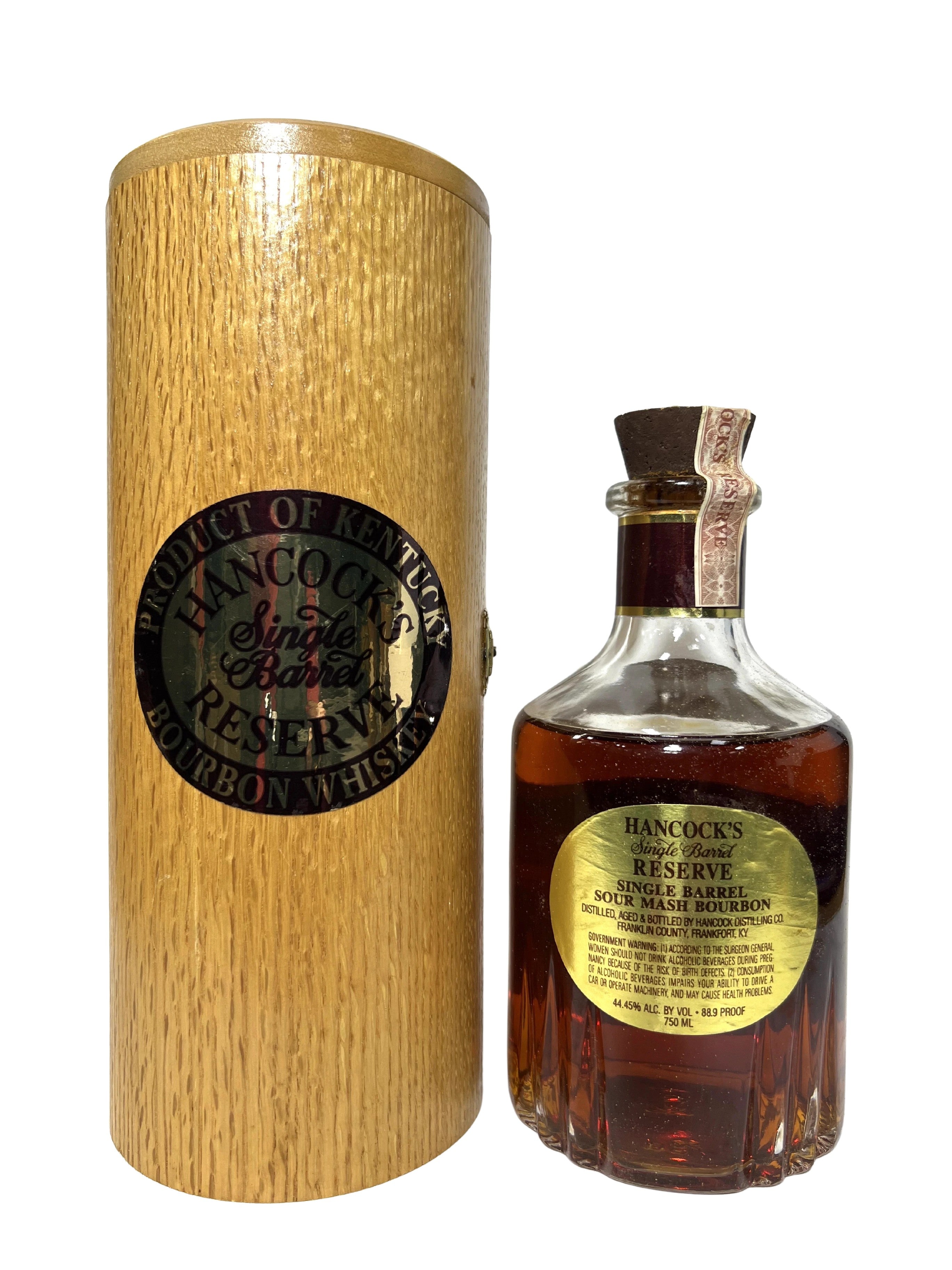 Hancock's Single Barrel Reserve 1990's -bottle back