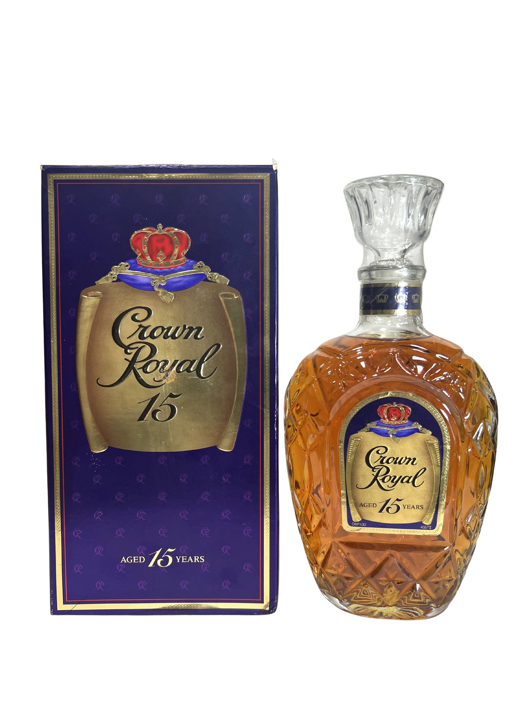 Crown Royal 15-year Paper Lablel 1990's with box -bottle back