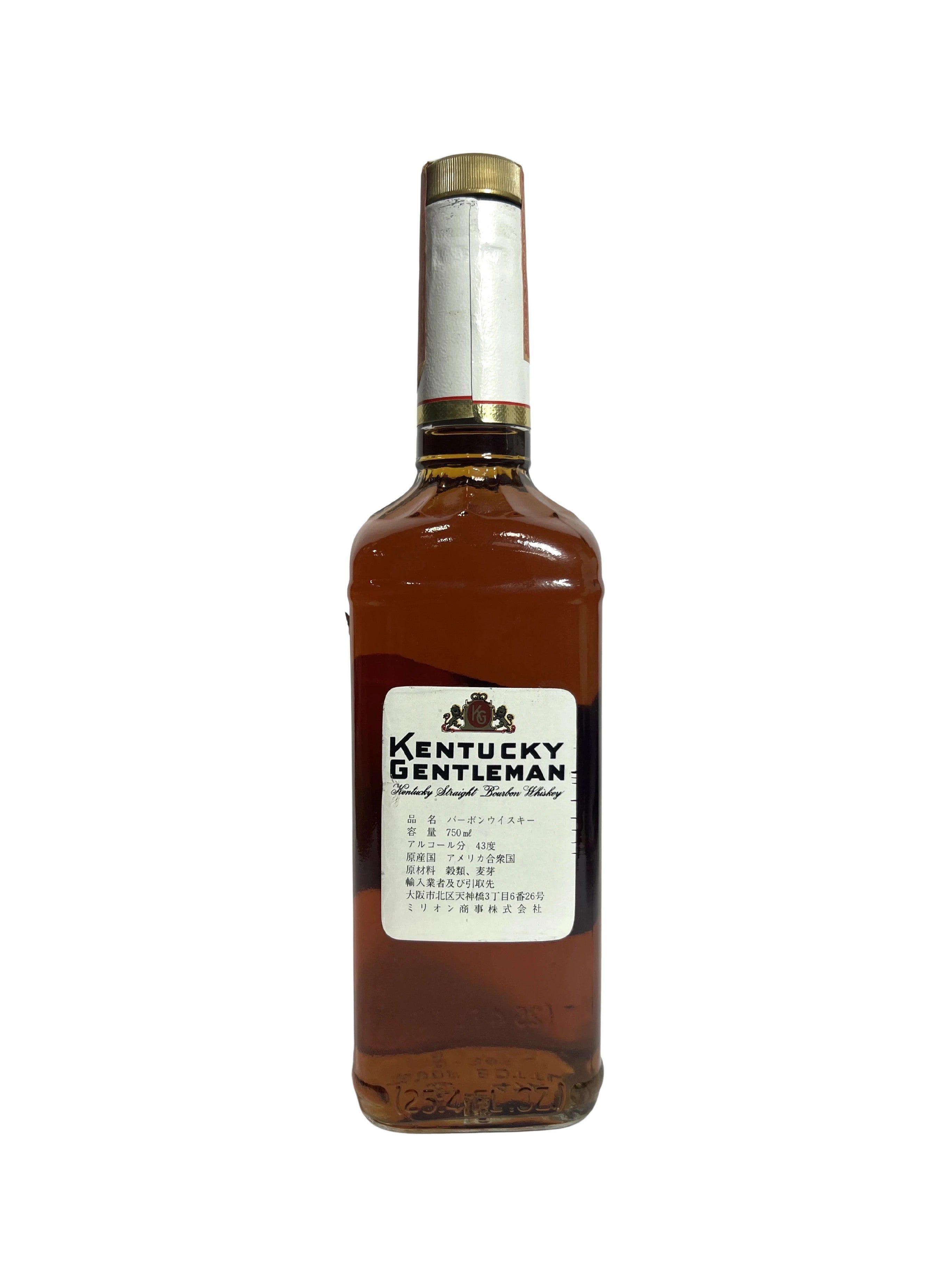Kentucky Gentleman 1984 -bottle back