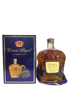 Crown Royal 1977 Liter with bag and box -bottle back
