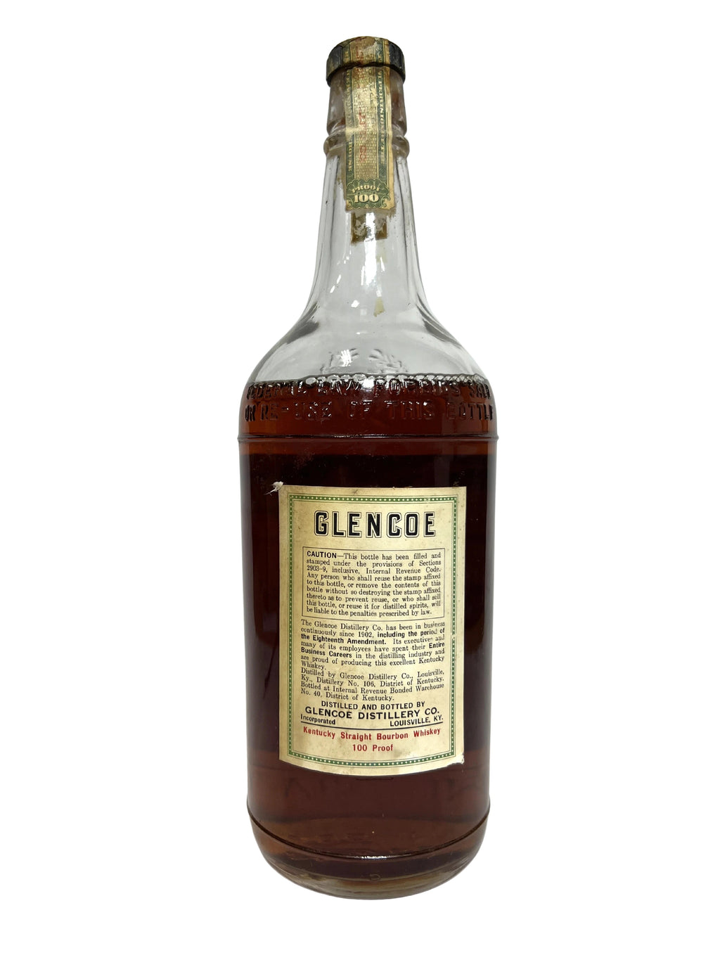 Glencoe BIB 1943 Quart -bottle back