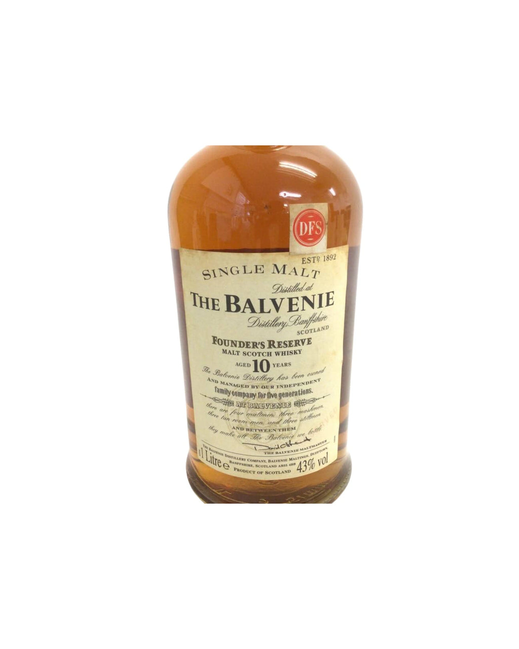 PRE-ARRIVAL The Balvenie Founder's Reserve 86 Proof Liter (comes in 2–3 weeks)